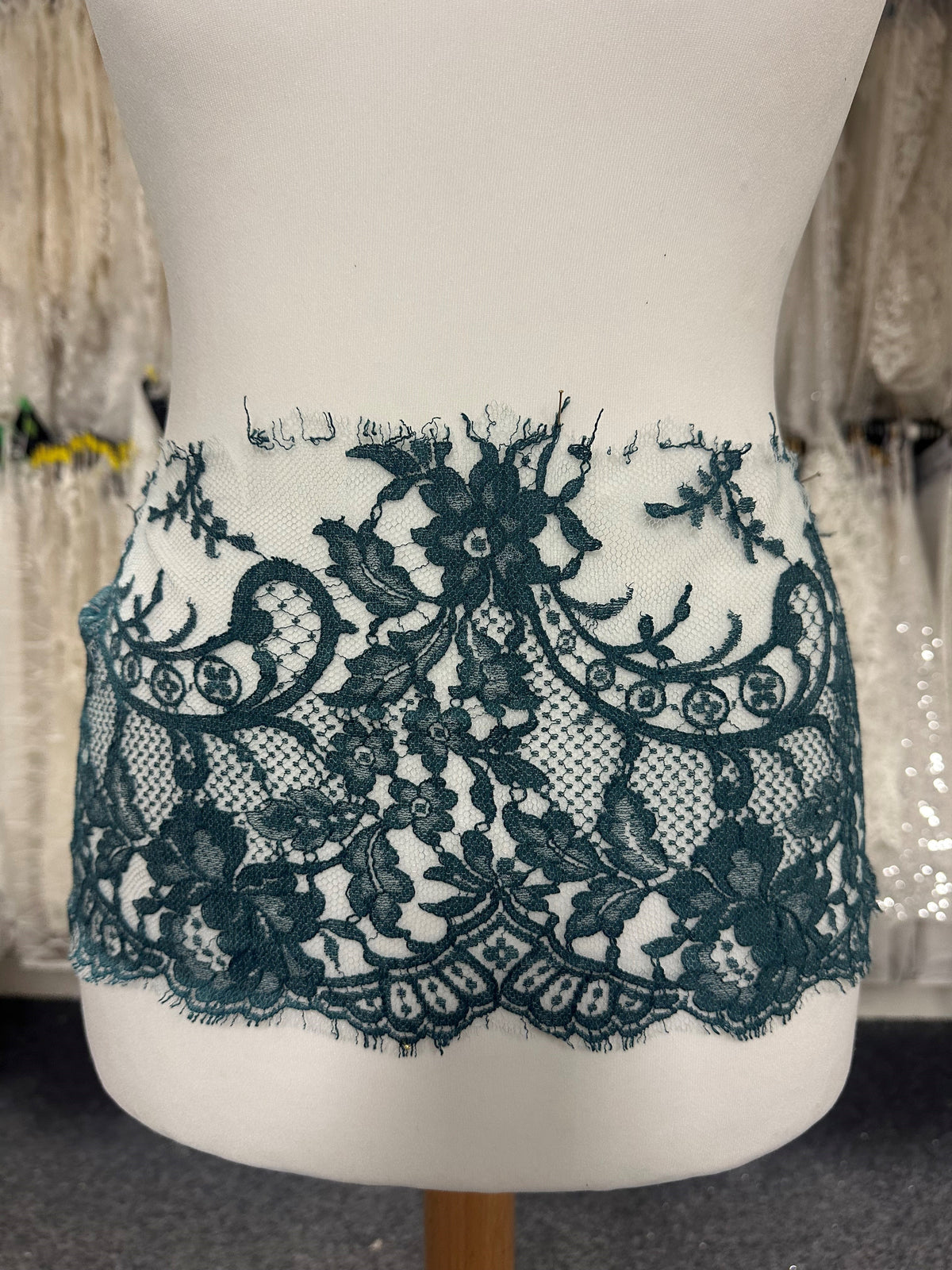 Emerald Green Lace Trim - Kate
