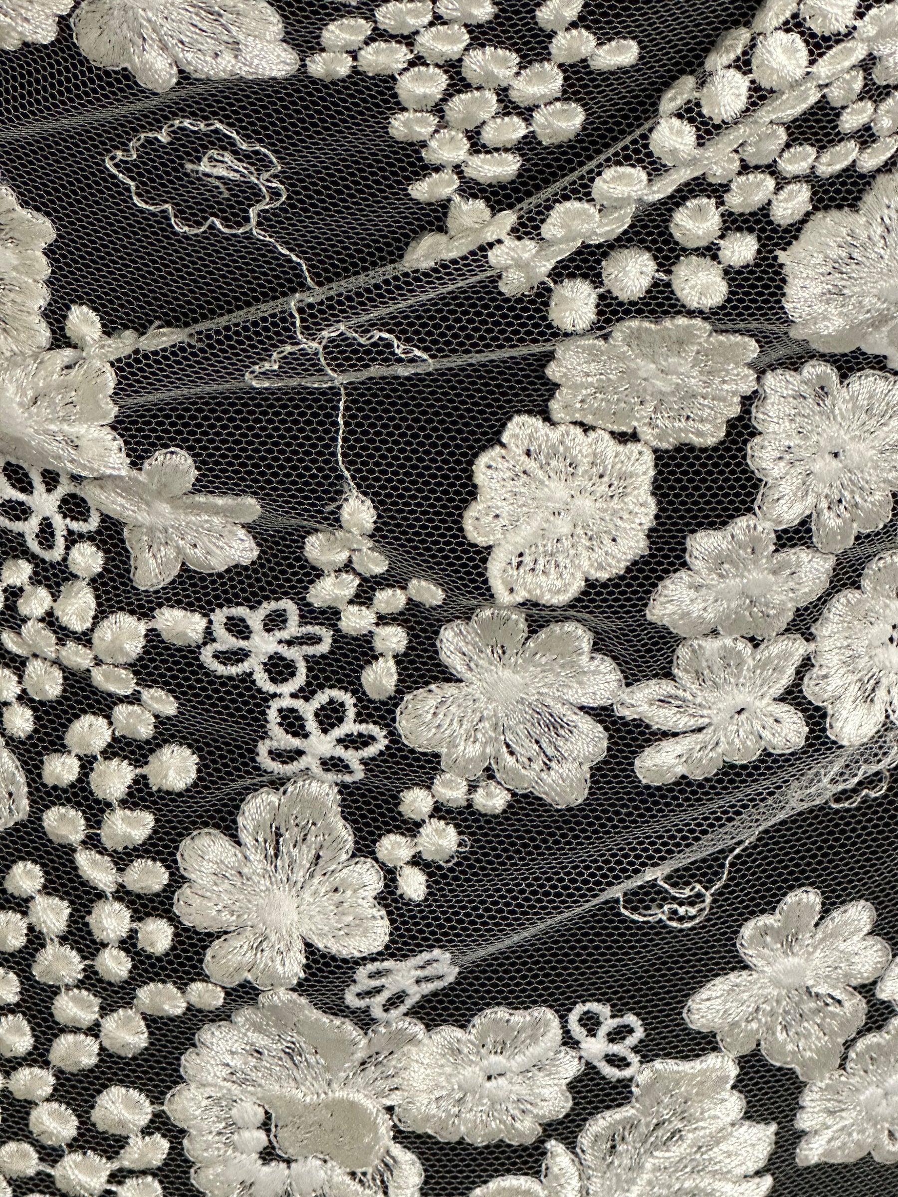 Ivory Italian Embroidered Lace - Spencer