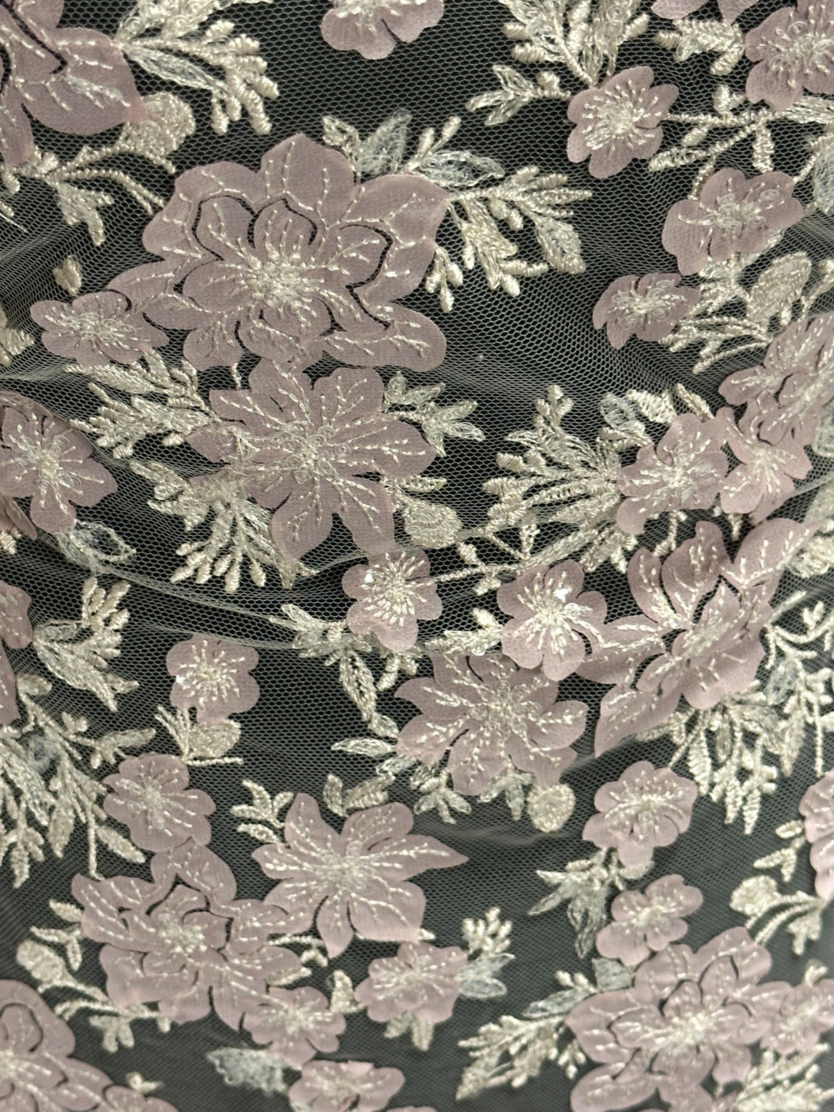 Pink Embroidered Lace - EB3053