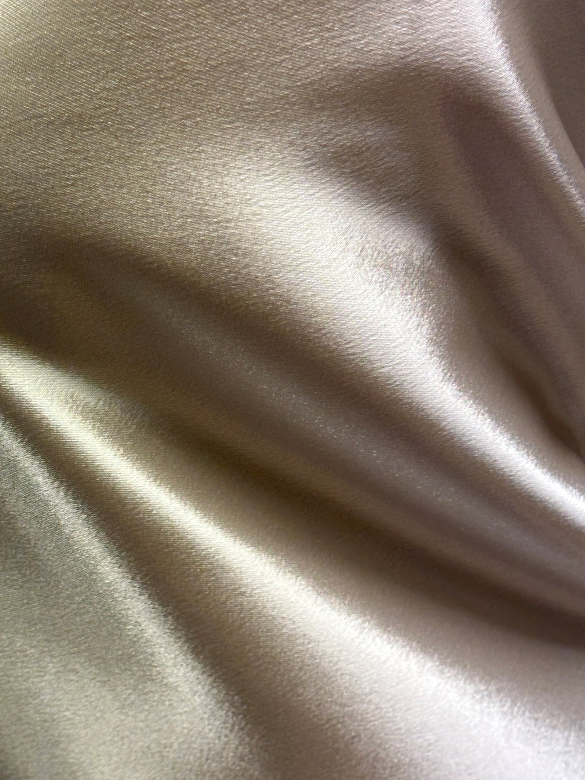 Cream Polyester Stretch Satin - Courage