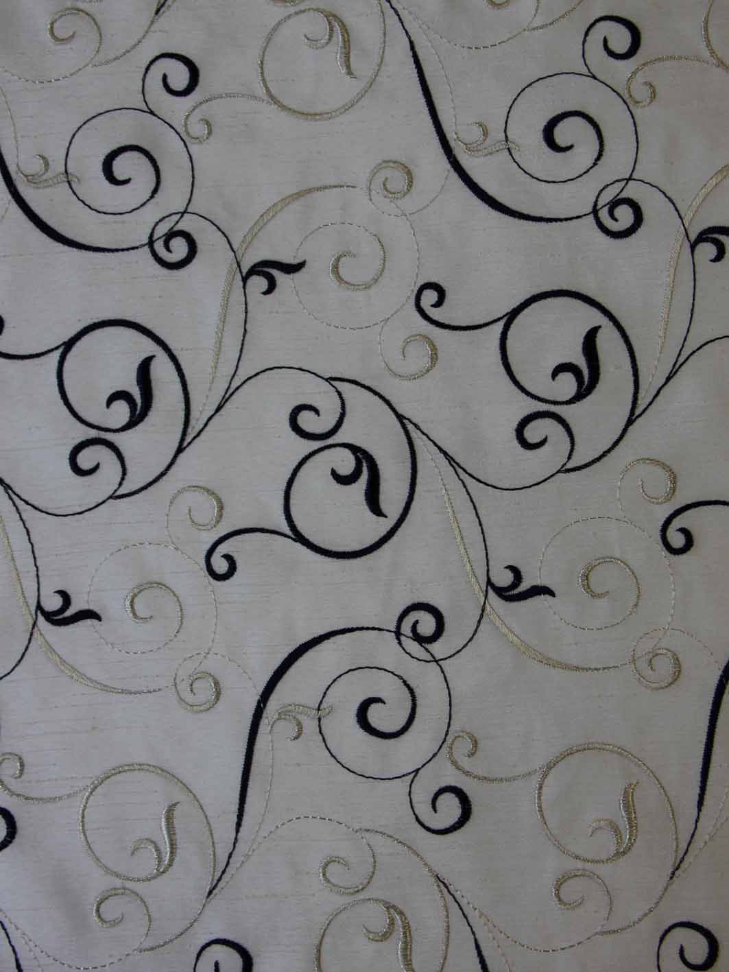 Navy on Ivory Waistcoat Fabric - Chicago
