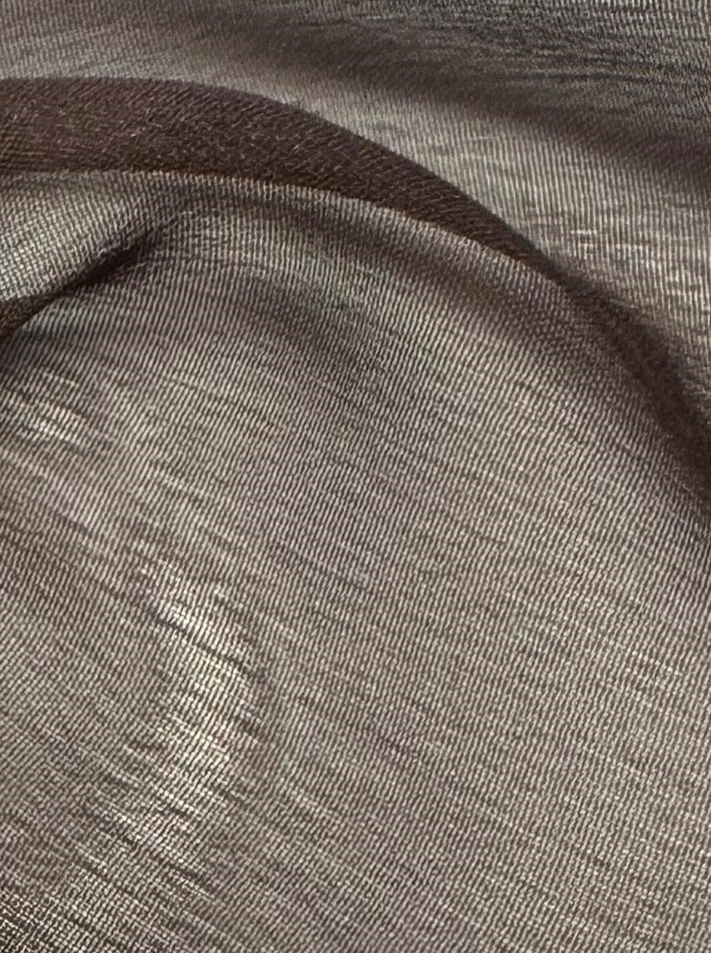 Chocolate Polyester Chiffon - Gemini