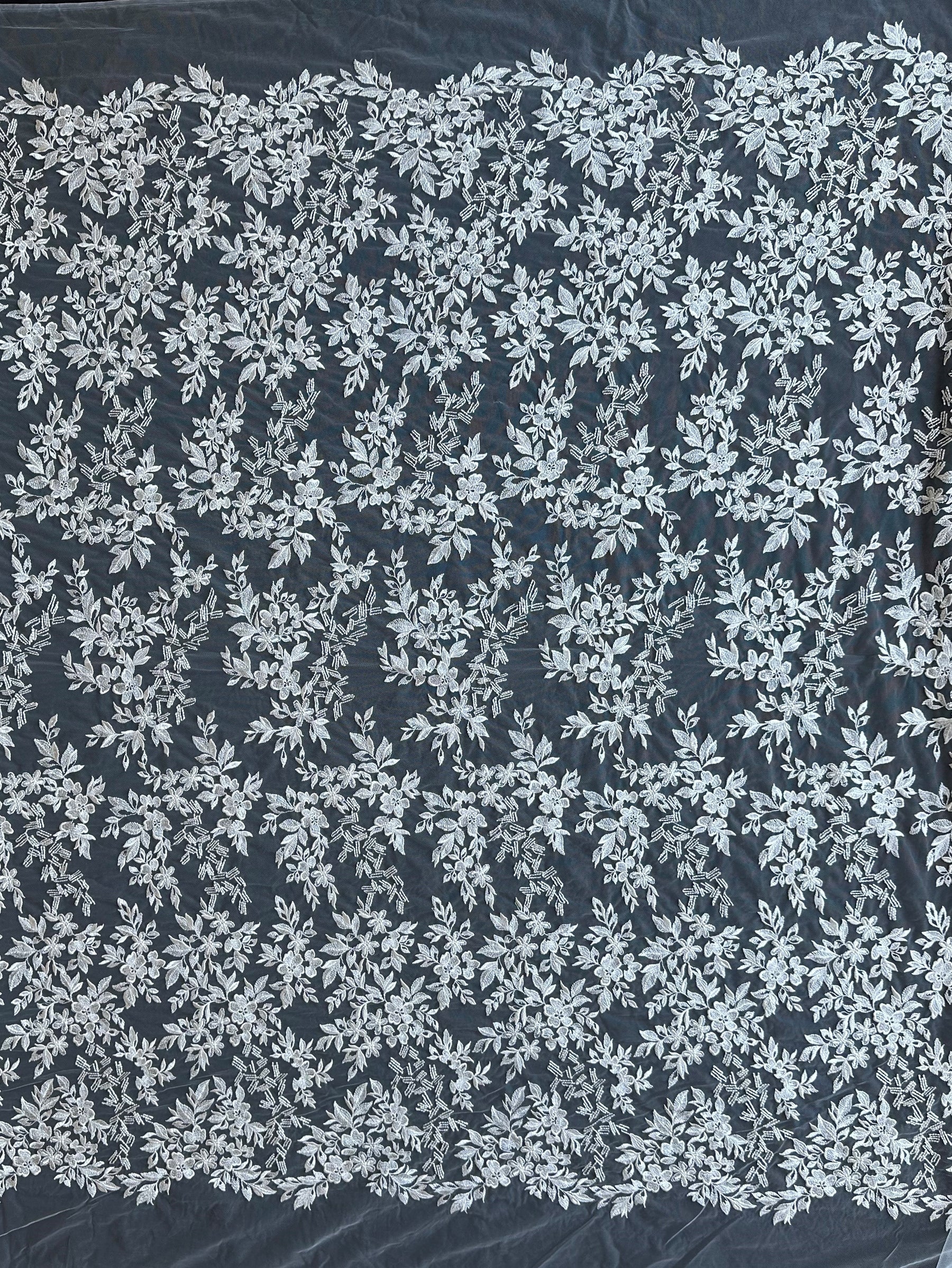 Ivory Embroidery Lace - Nuria
