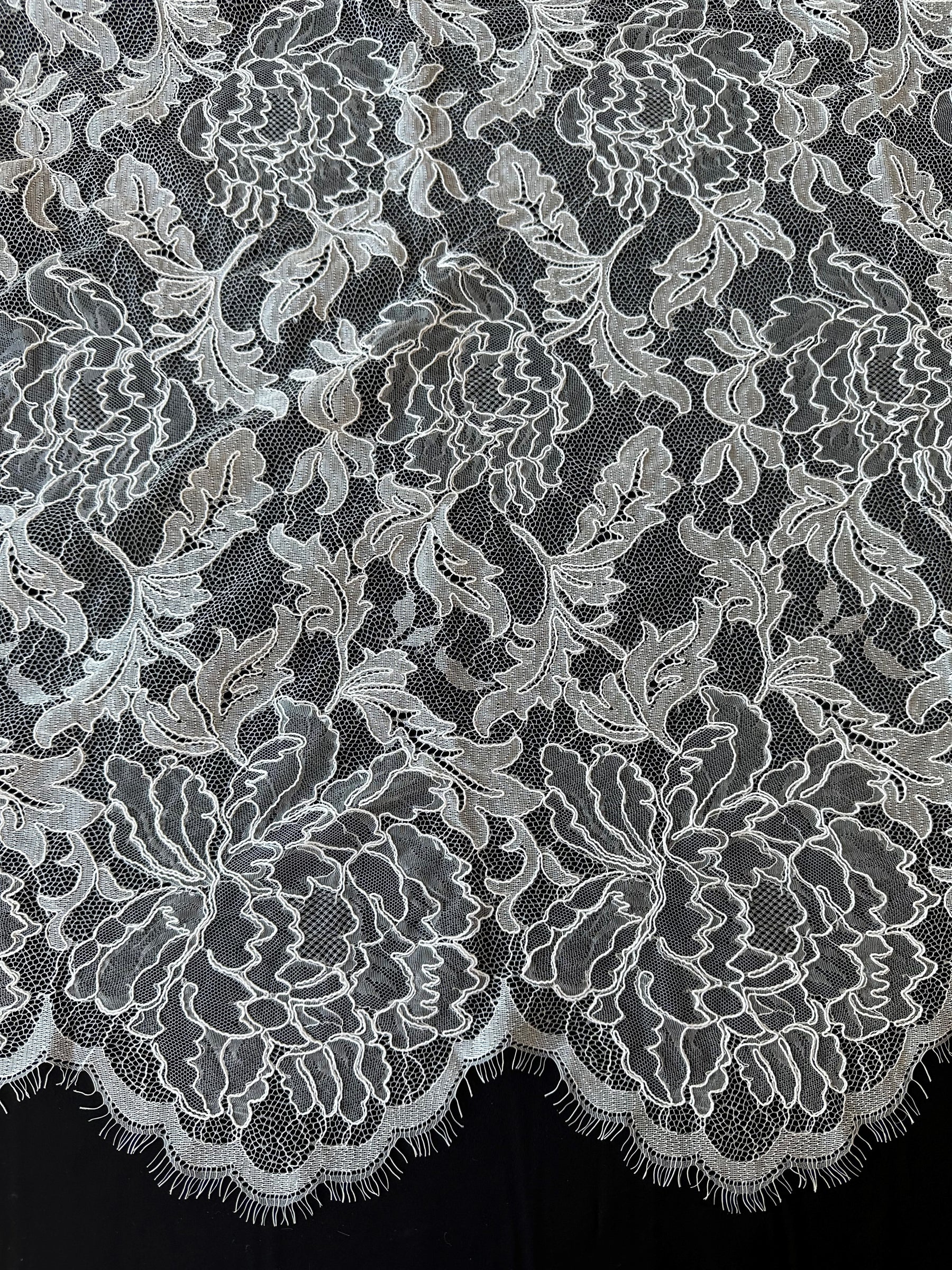 Ivory Corded Chantilly Lace - Terri