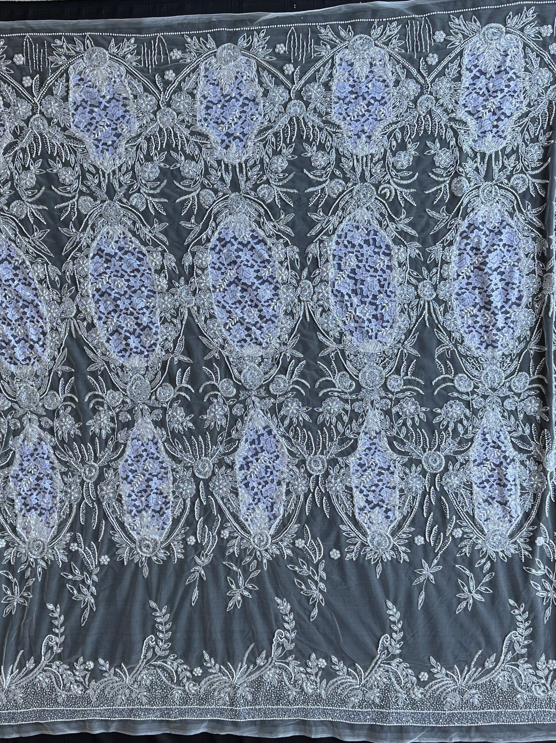 Ivory Beaded Lace - Kelly