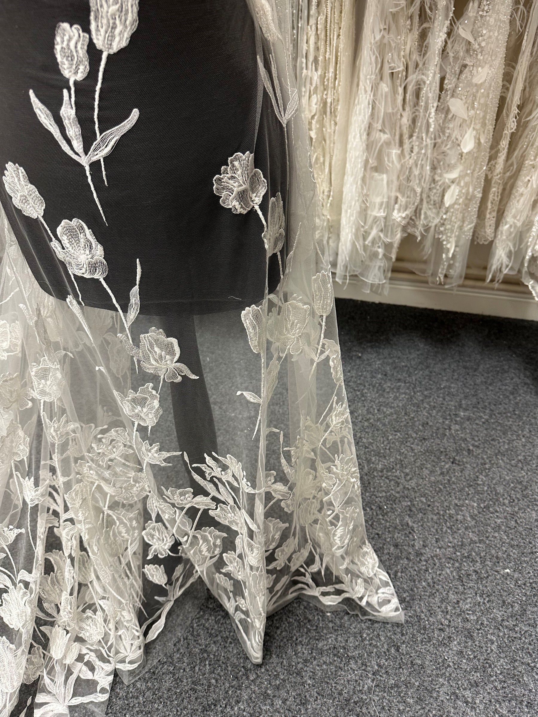 Ivory Italian Embroidered Lace - Sammie