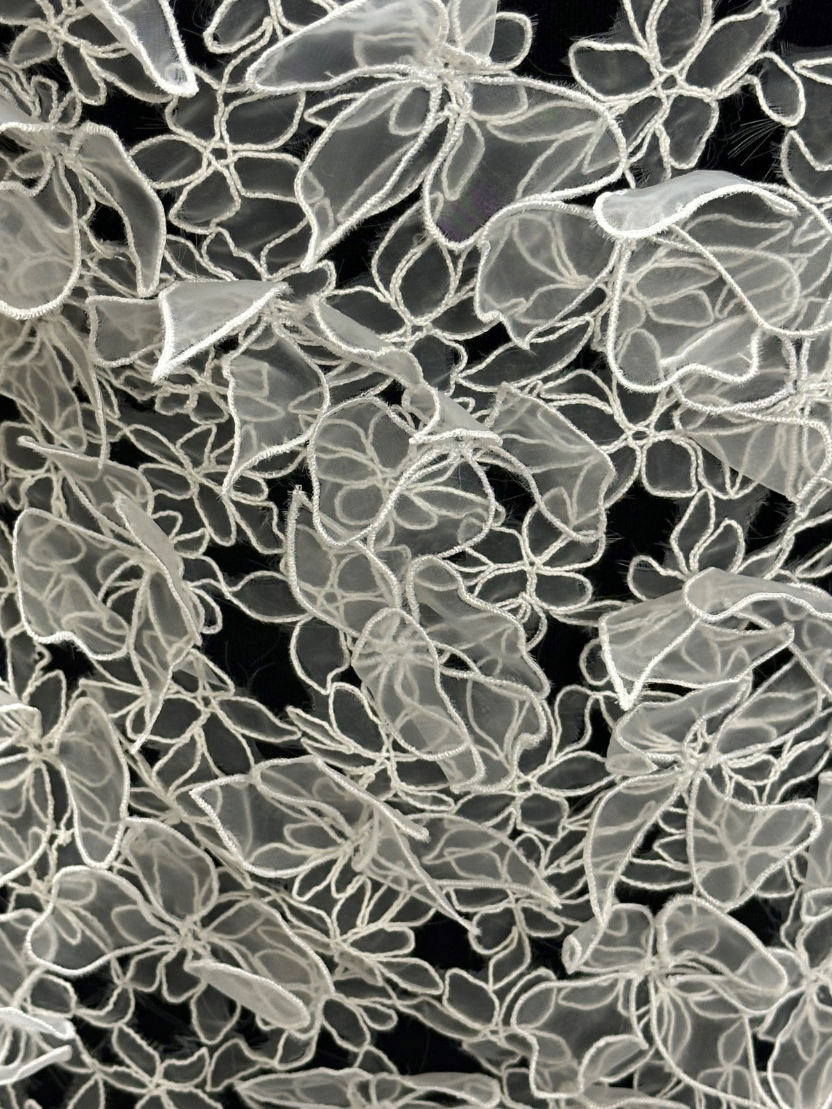 White 3D Organza Lace - Tespiana