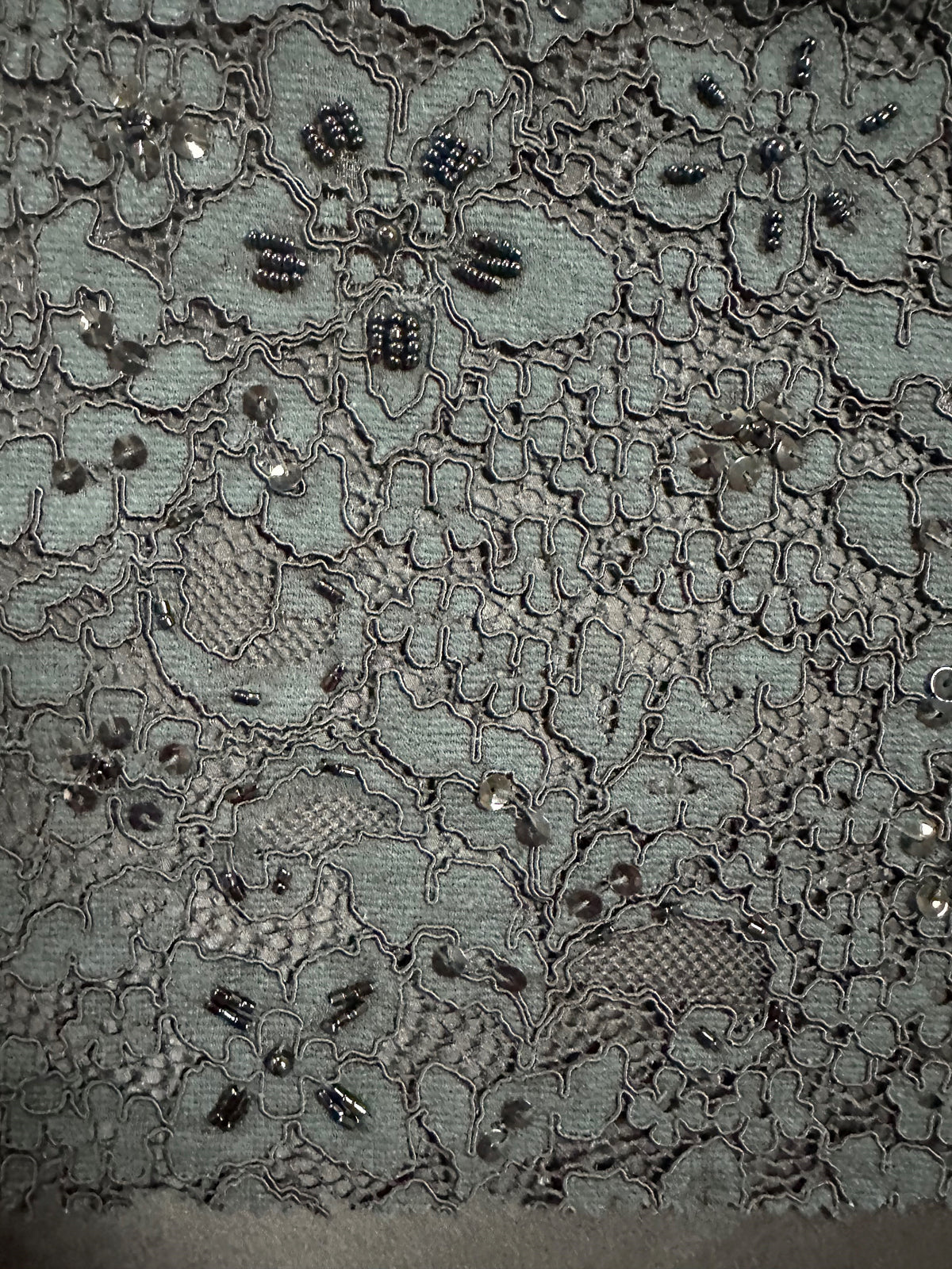 Black Beaded and Corded Lace - Austria