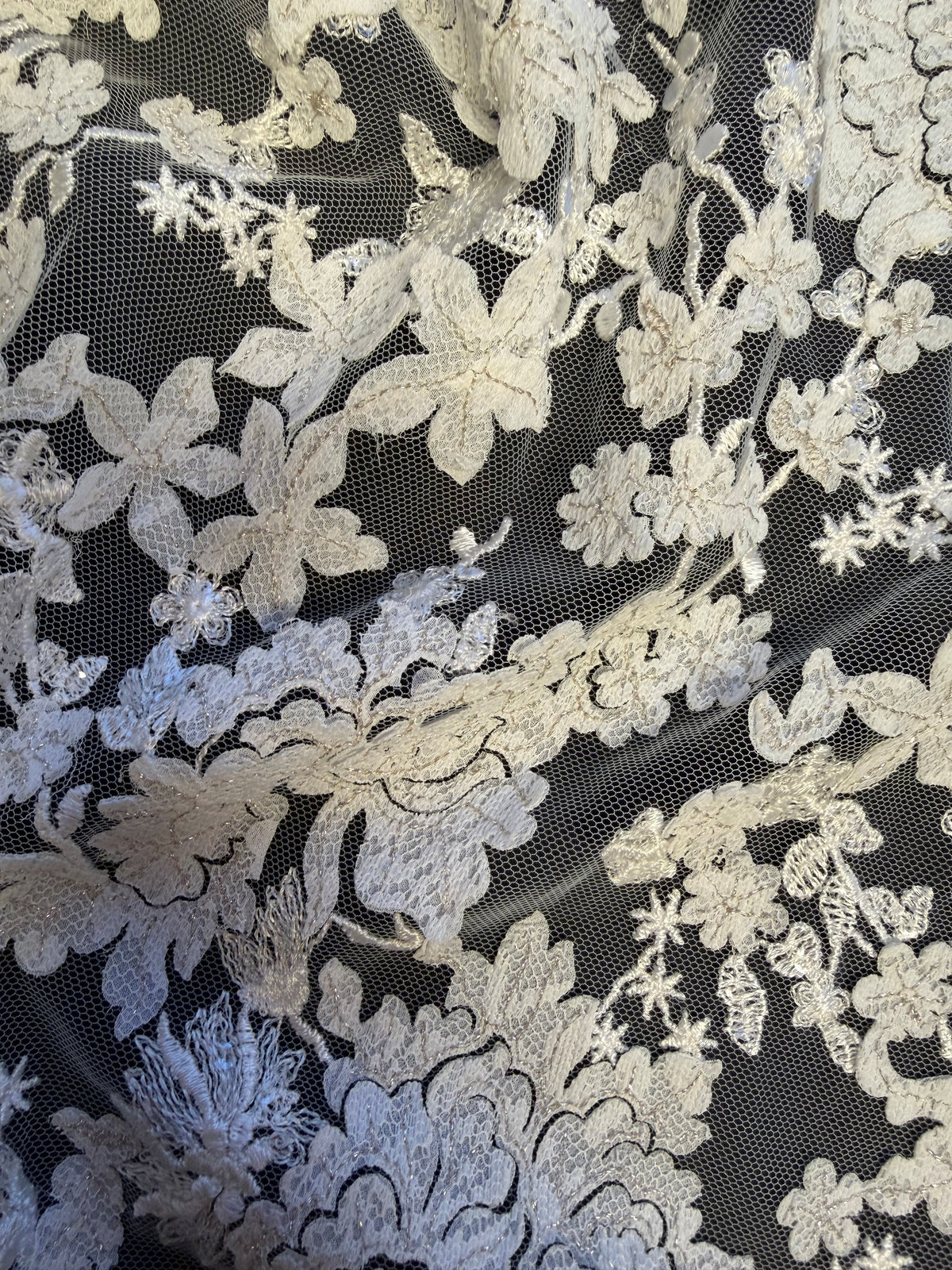 Ivory Sequin Lace - EB3014