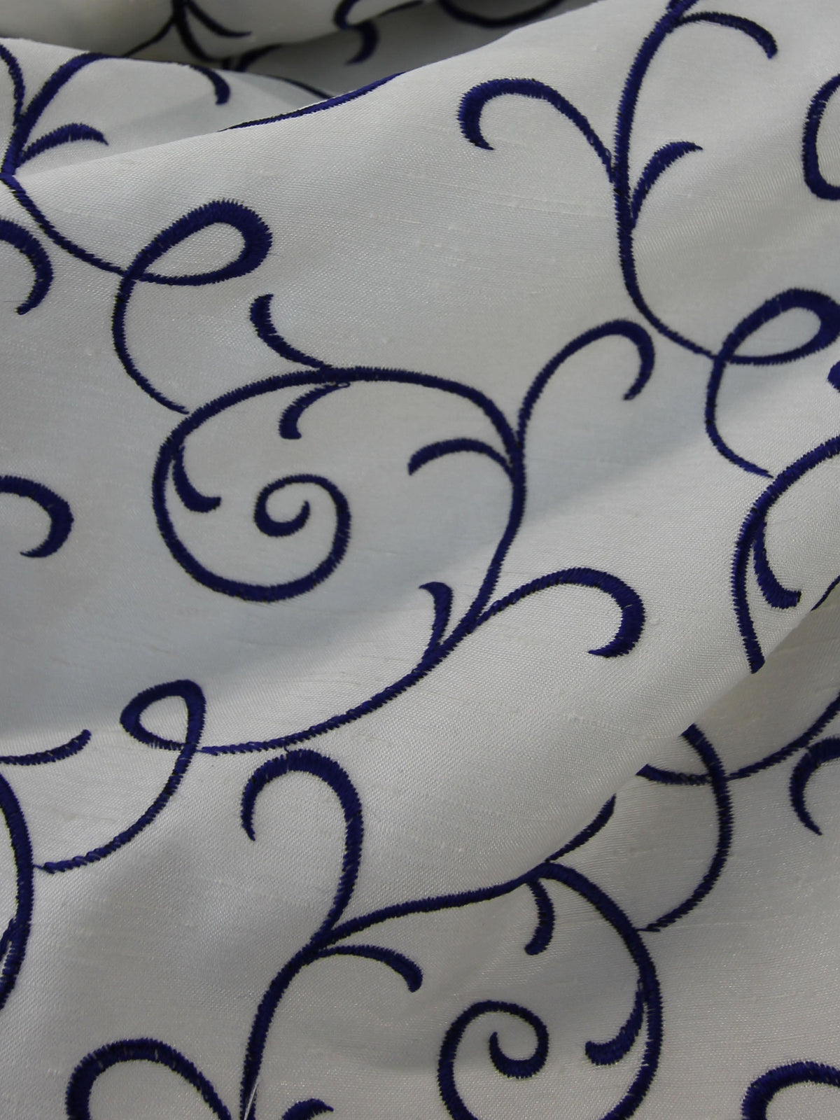 Cobalt Embroidered Waistcoat Fabric - Miami