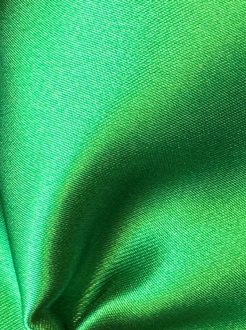 Emerald Polyester Satin - Flamenco