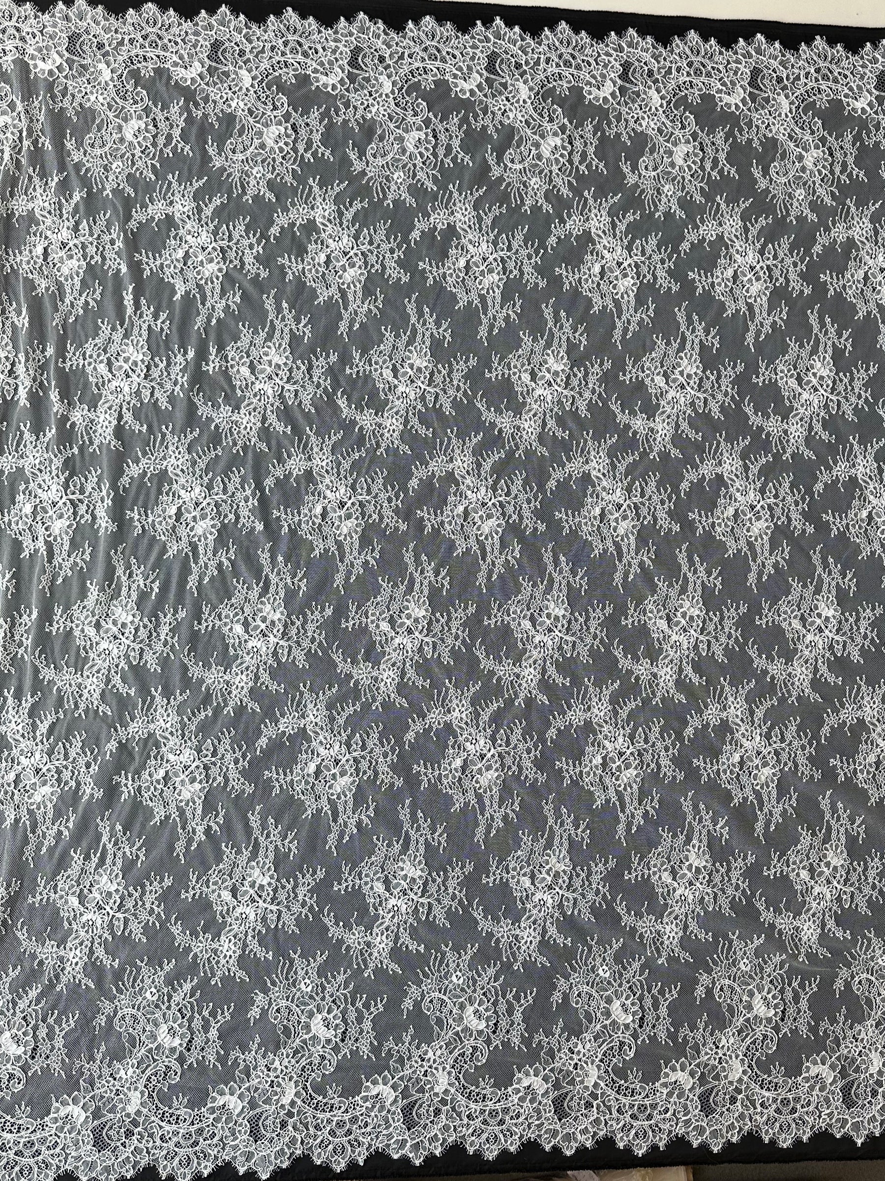 Ivory Corded Raschel Lace - Nubia