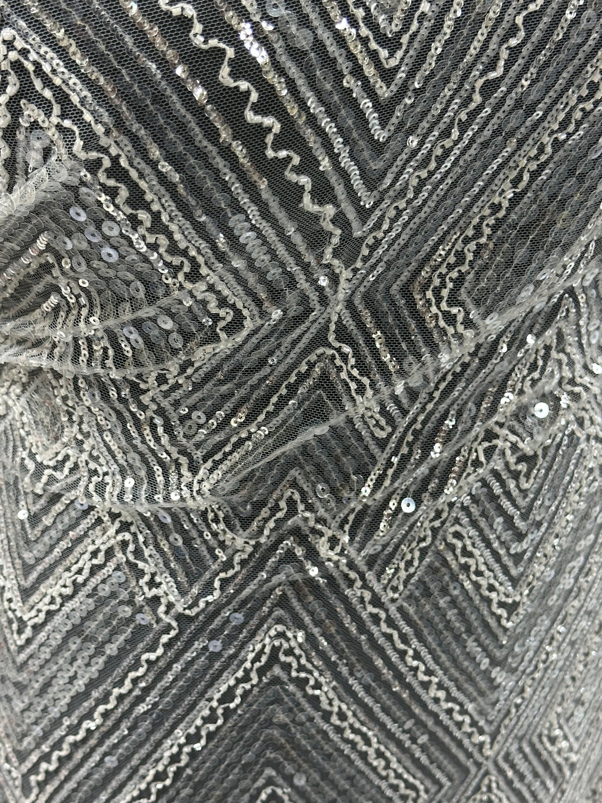 Ivory Sequined Tulle - Angola