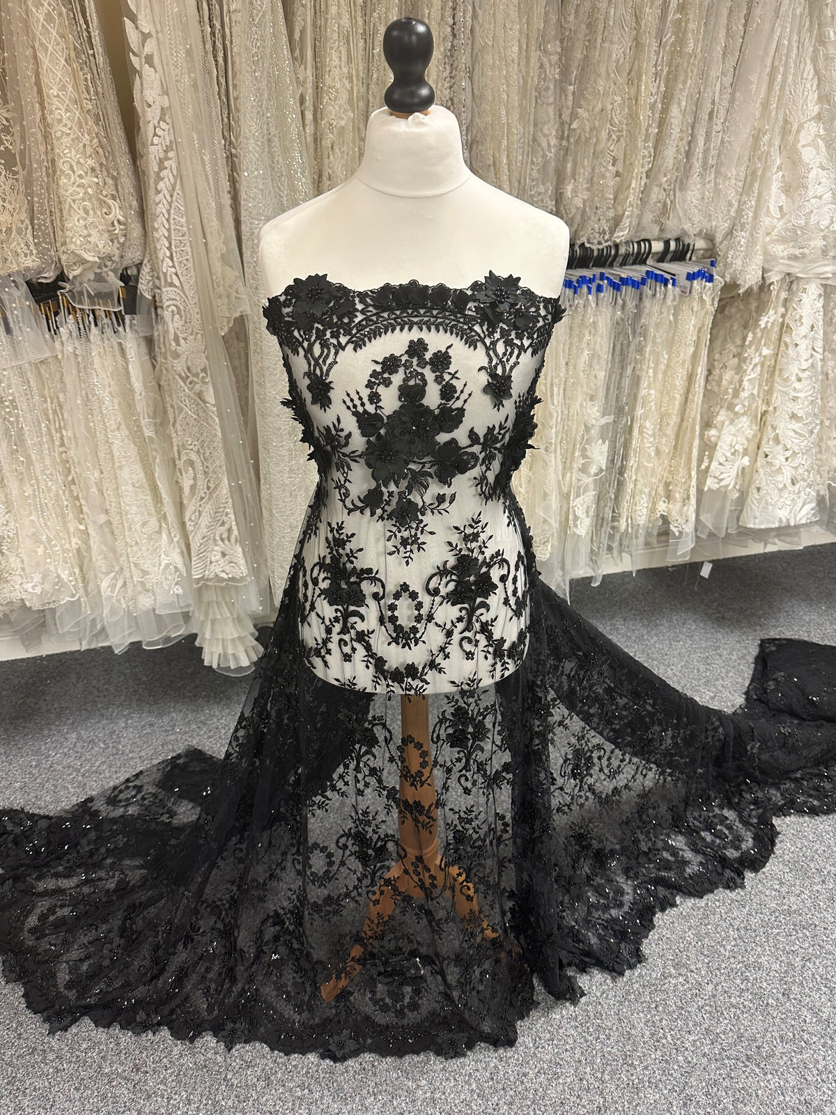Black Beaded Lace - Audumi