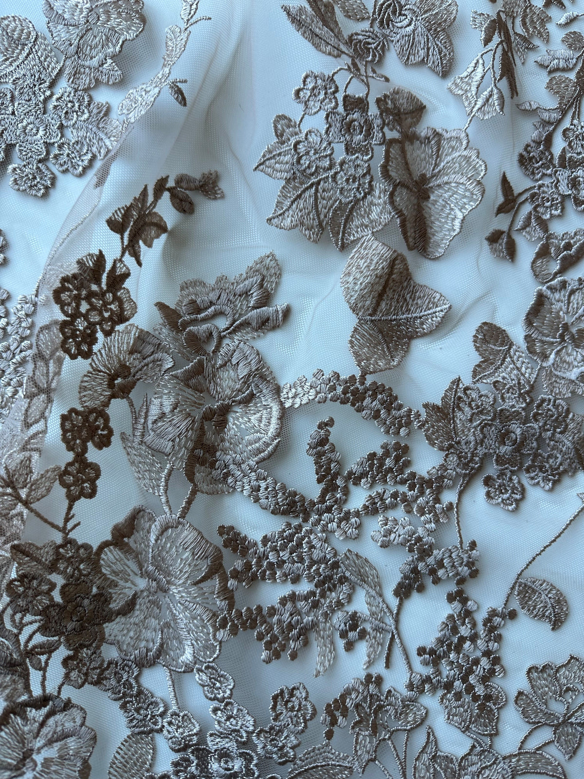 Caramel Embroidery Lace - Garbo