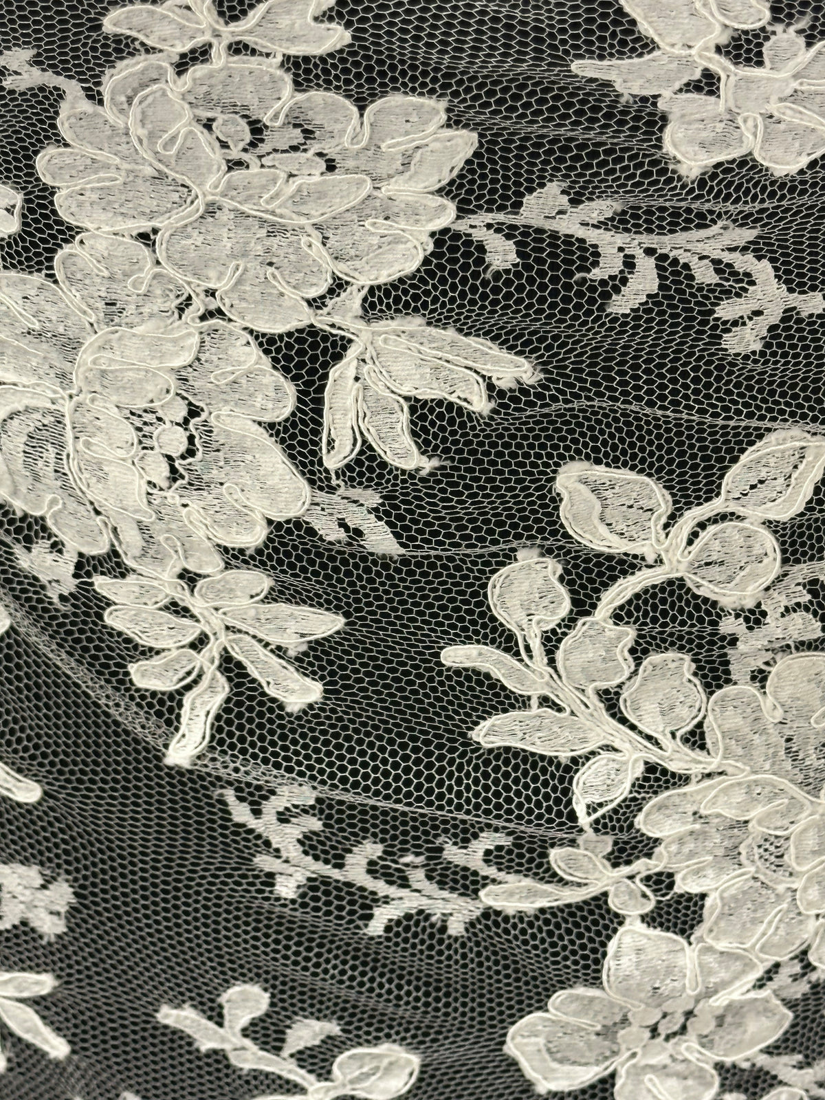 Ivory Corded Chantilly Lace - Rio