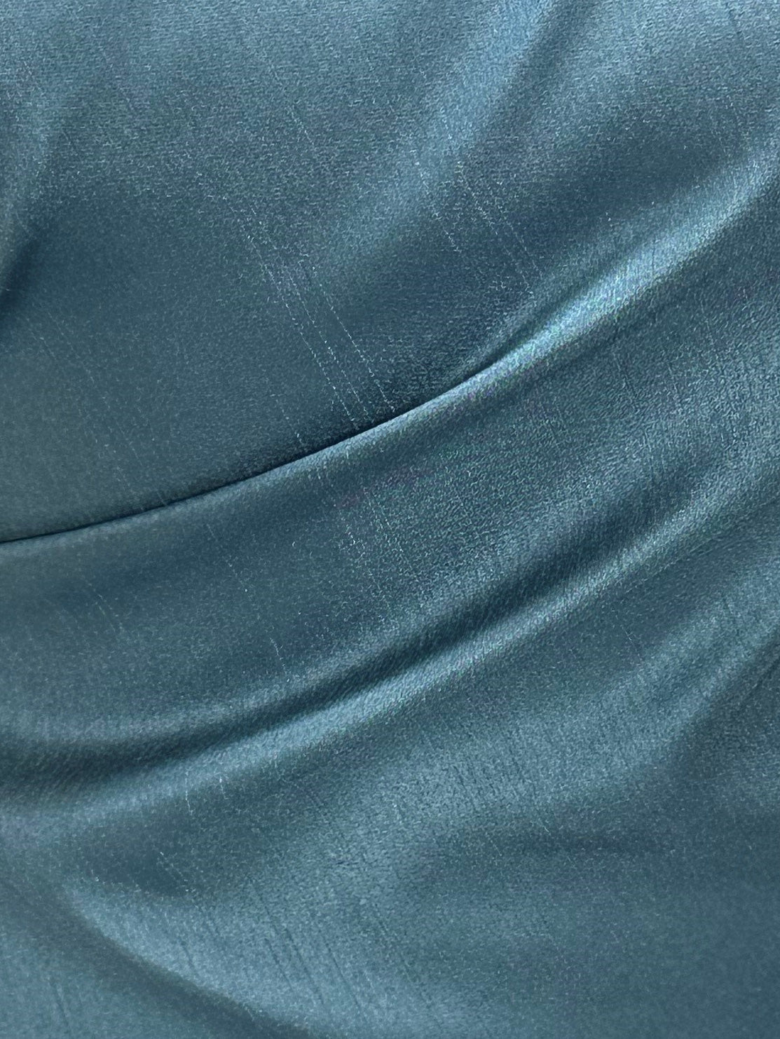 Teal Polyester Satin Backed Dupion - Clarity