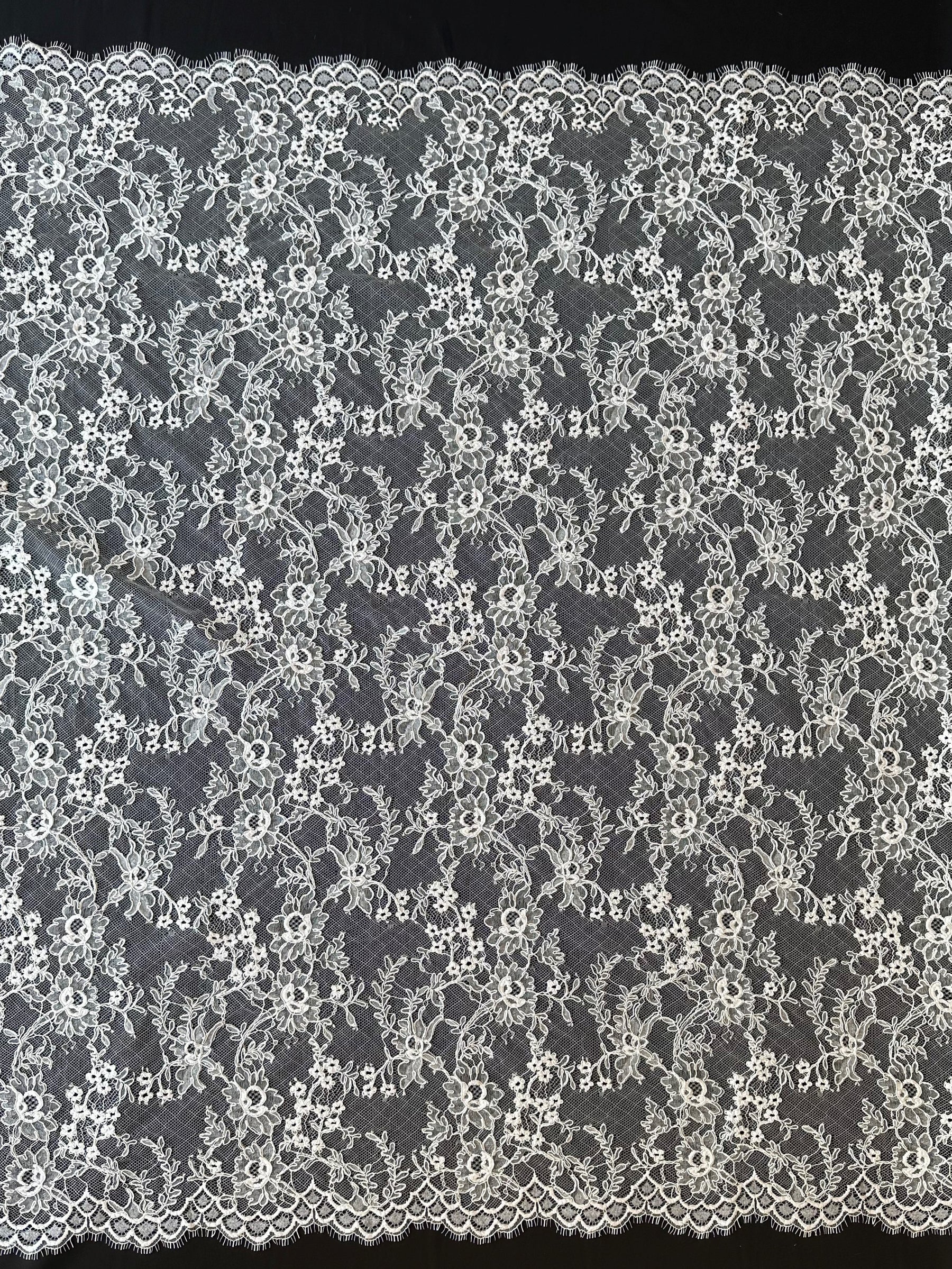Ivory Corded Chantilly Lace - Rorie