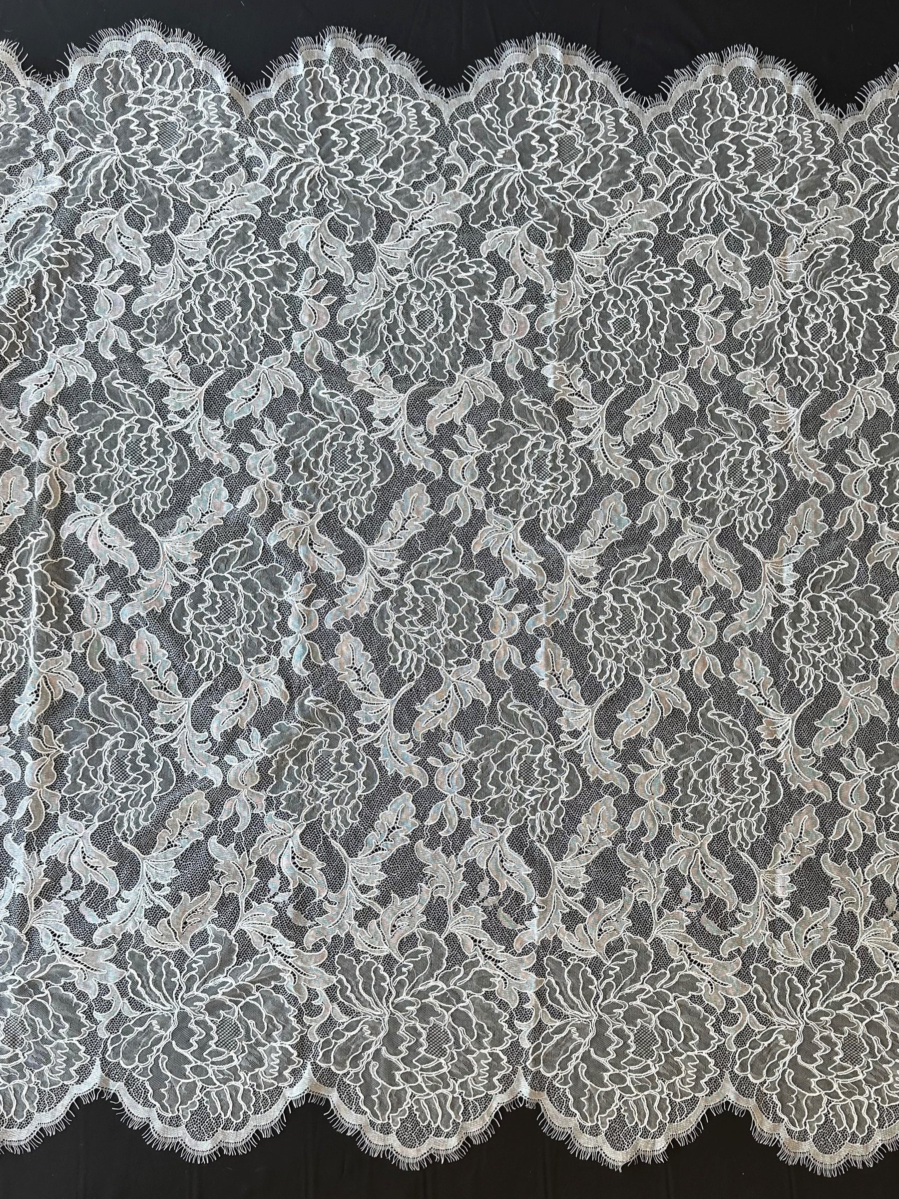 Ivory Corded Chantilly Lace - Terri