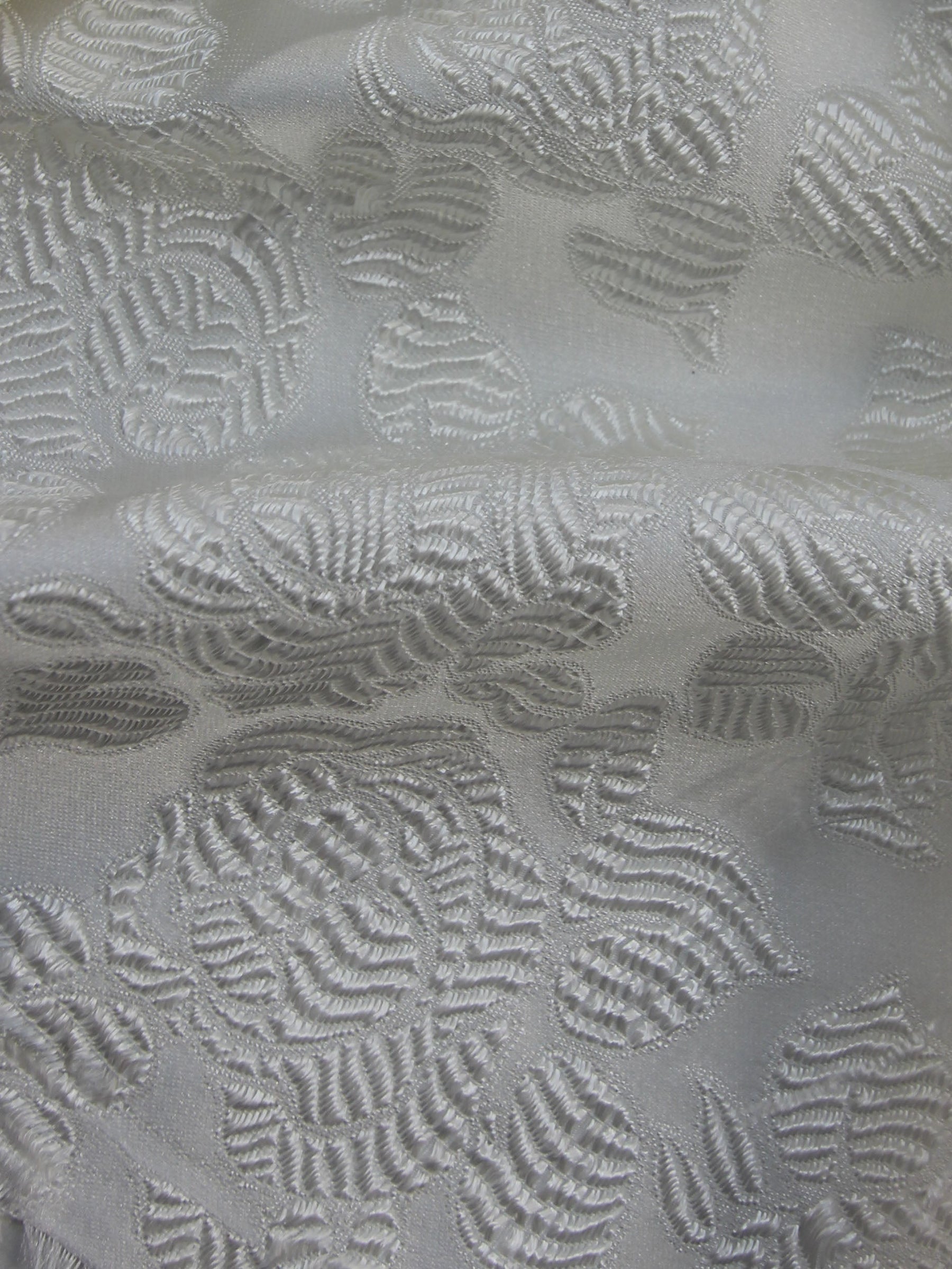 Ivory Jacquard Brocade - Flower