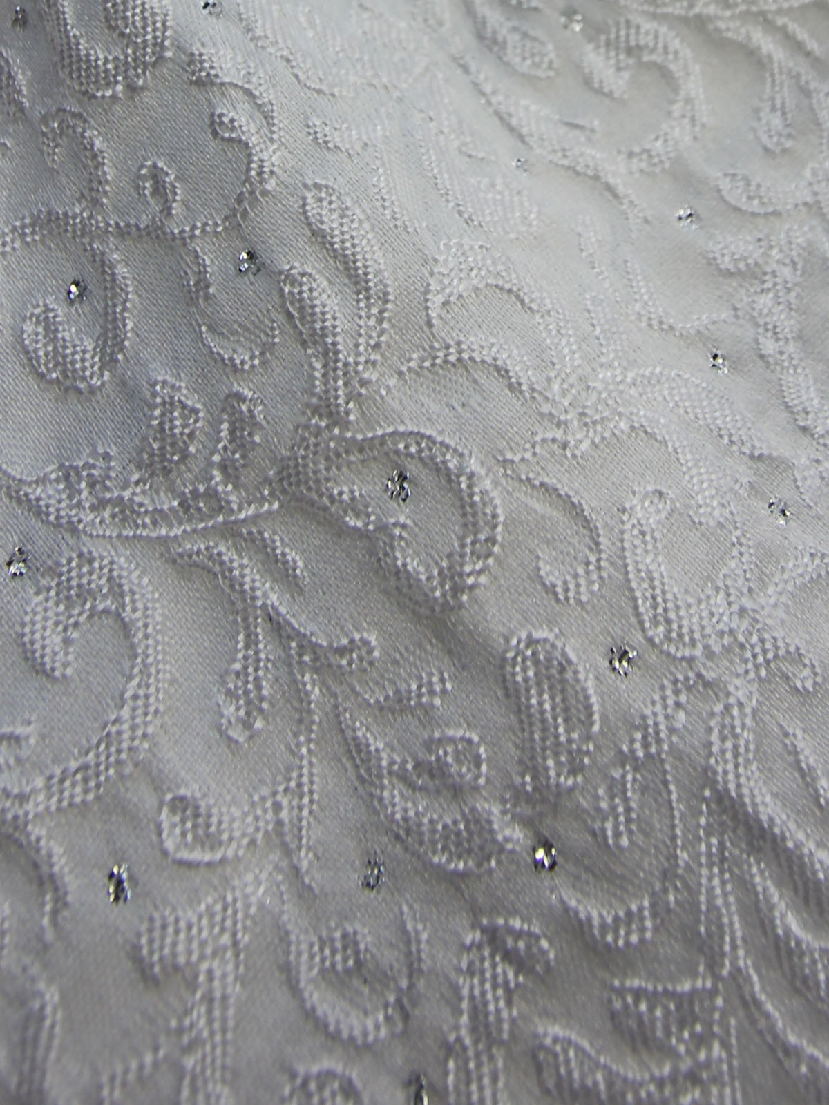 Ivory with Silver Spot Jacquard Brocade - Imagine