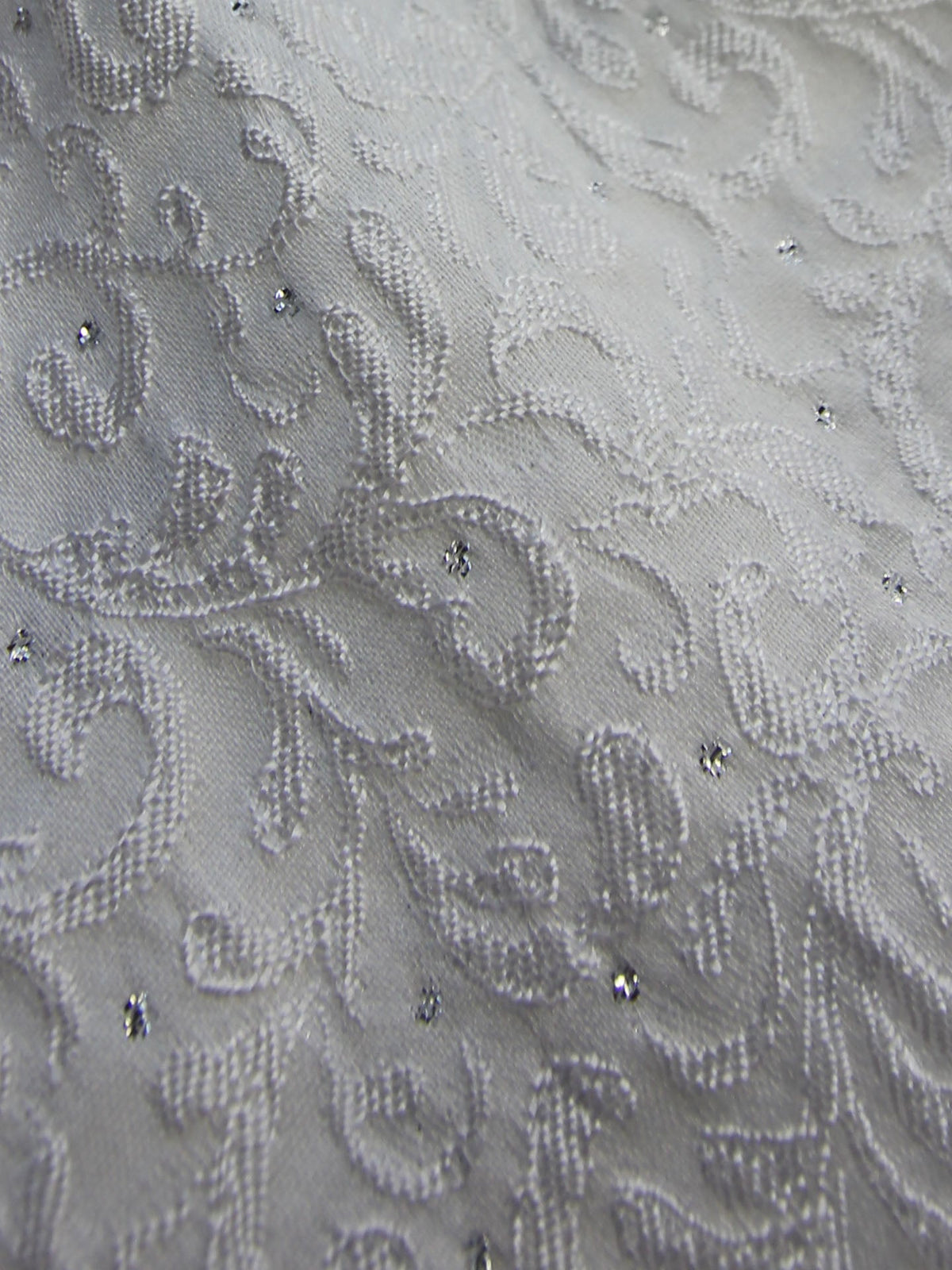 Ivory with Silver Spot Jacquard Brocade - Immobile