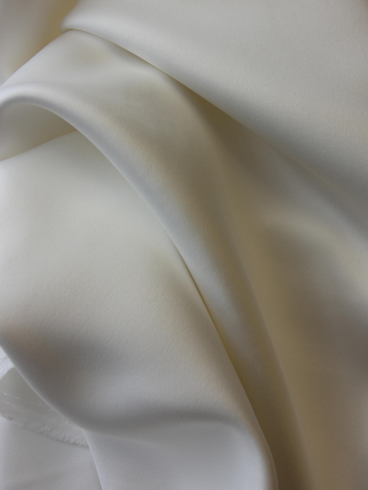 Ivory Polyester Heavy Satin - Queen