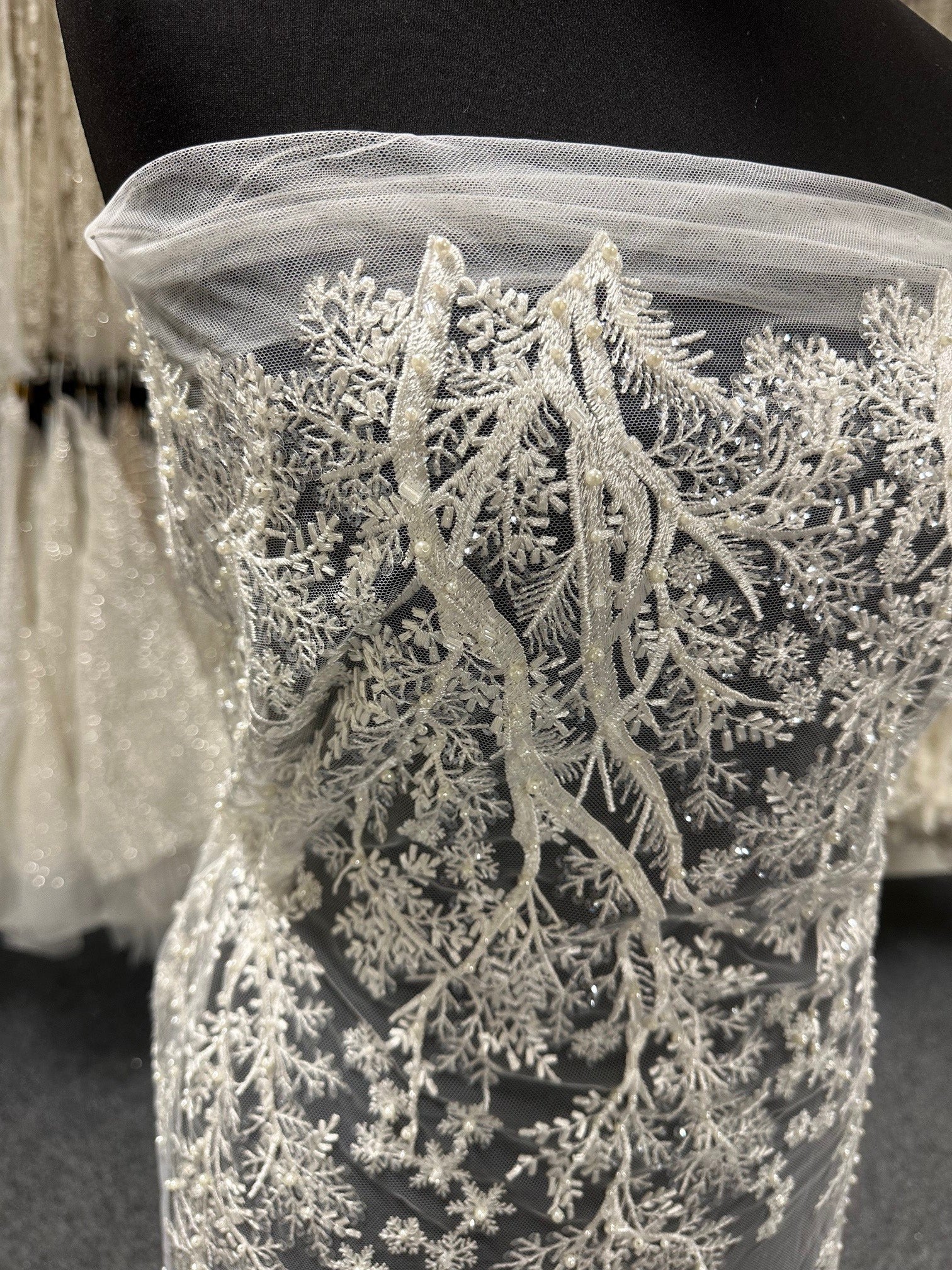 Ivory Embroidered Lace - Haydn