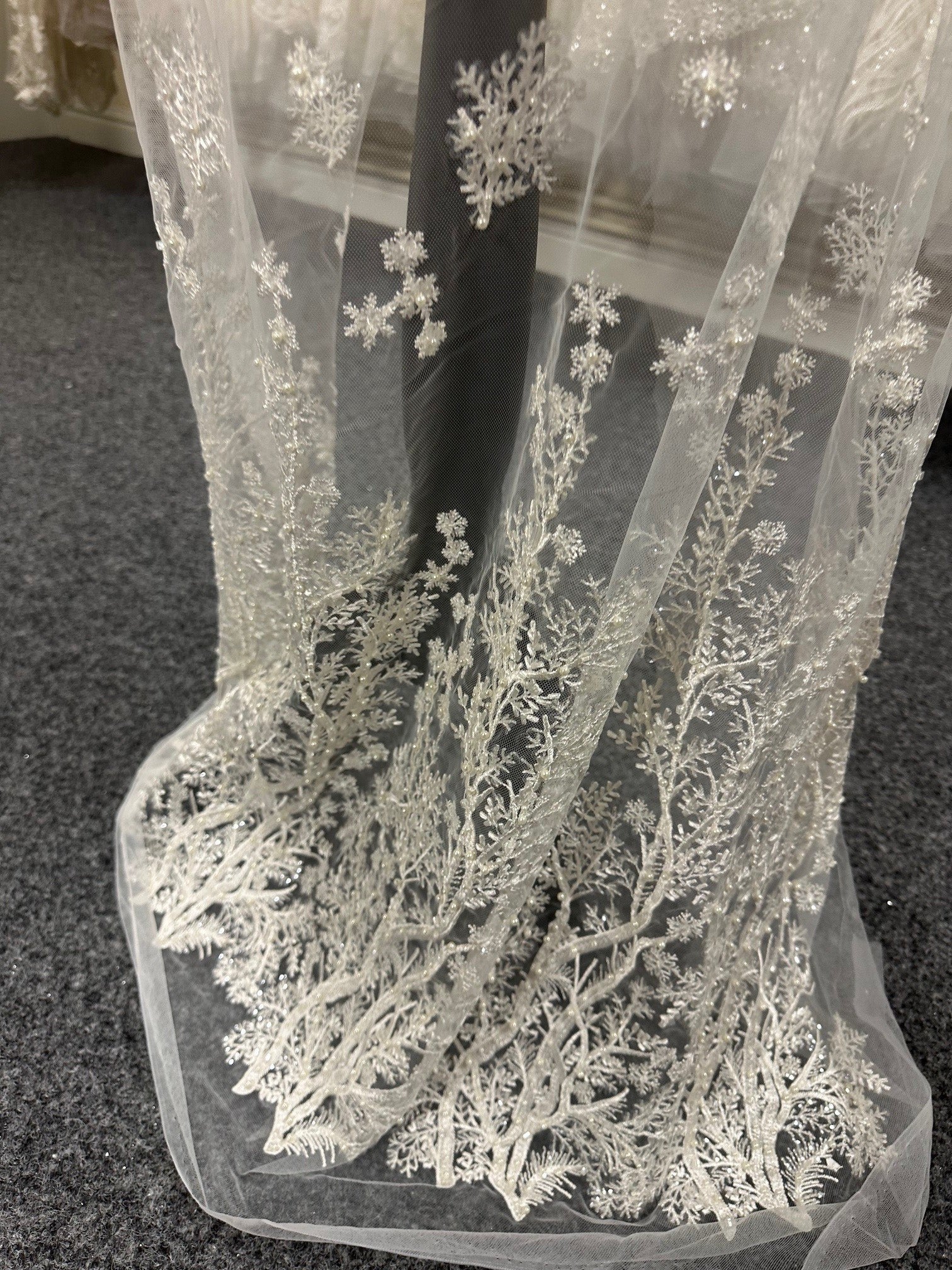 Ivory Embroidered Lace - Haydn