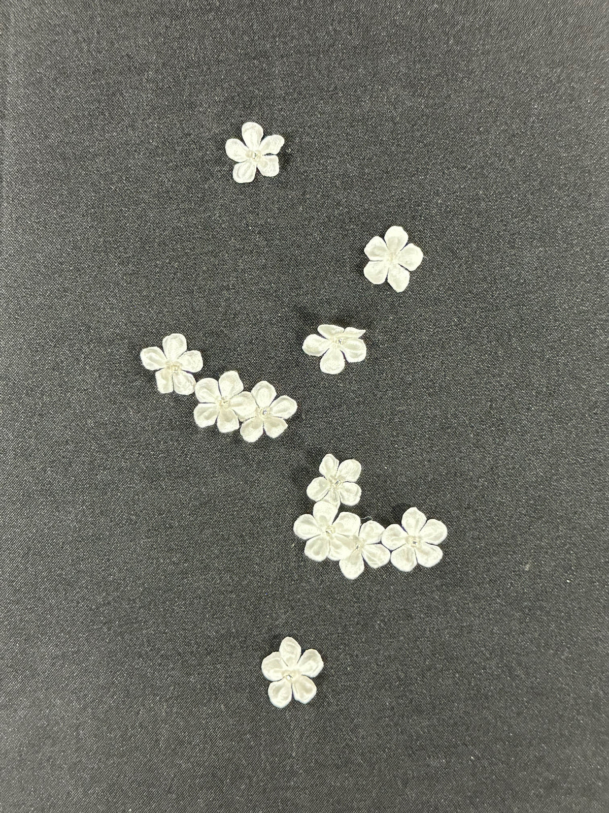 Pale Ivory Satin Flowers - M14 (Bag of 144)