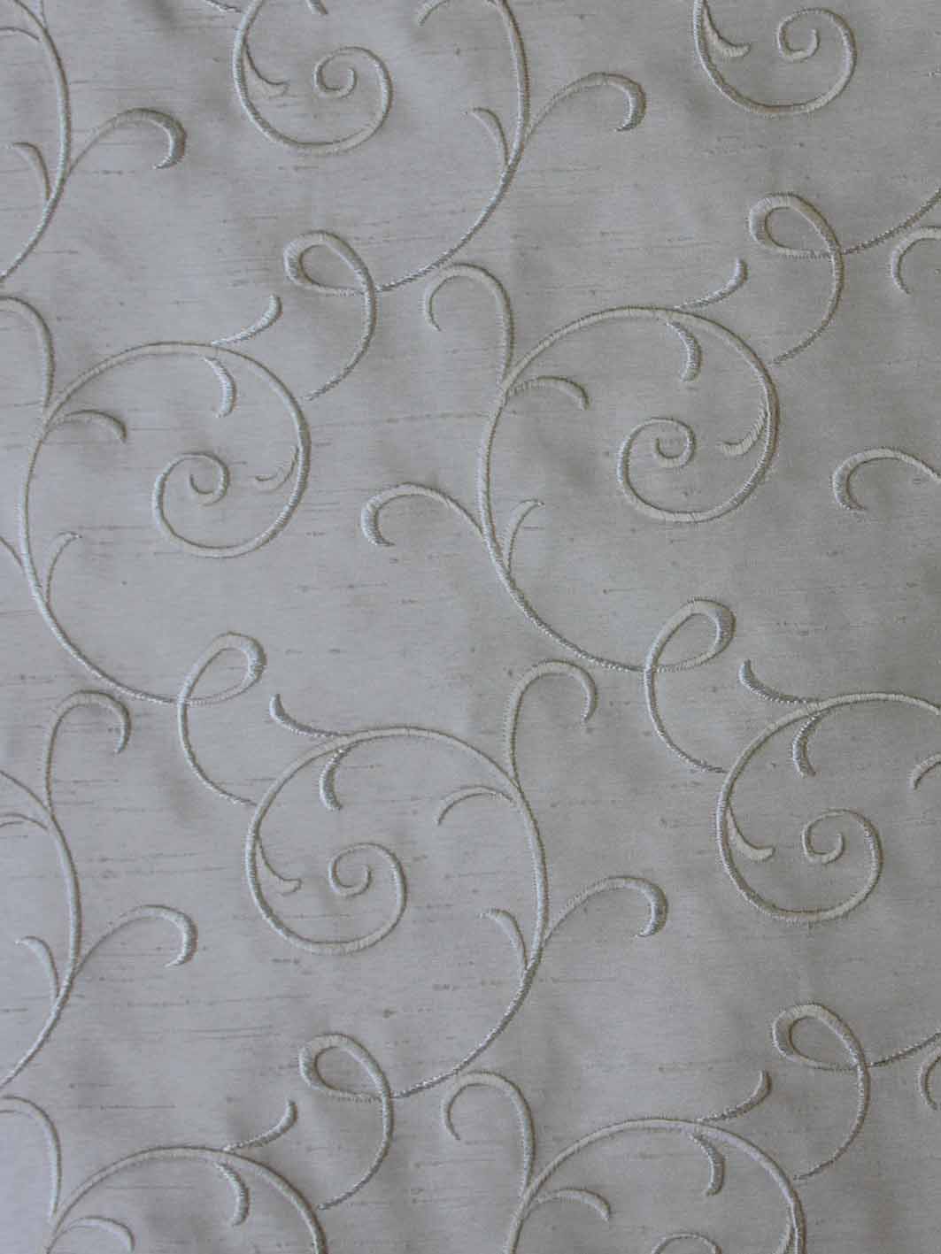 Ivory Embroidered Waistcoat Fabric - Miami