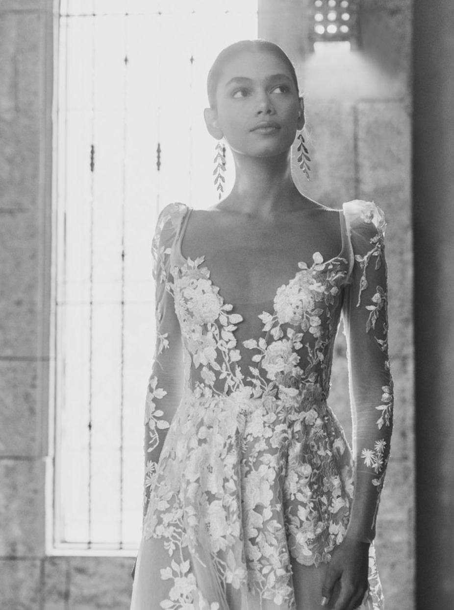 Ivory Embroidered Lace - Lana