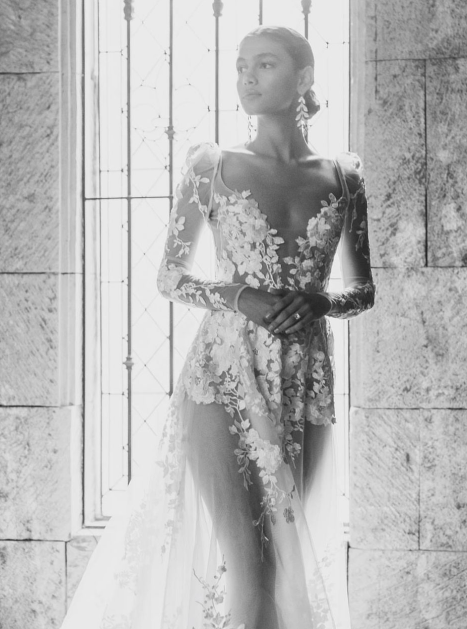 Ivory Embroidered Lace - Lana