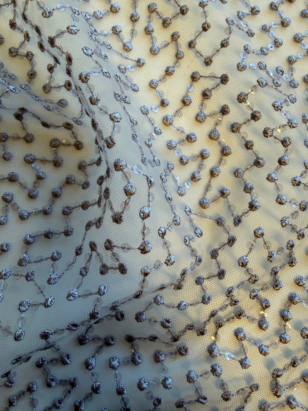 Mulberry Sequin Embroidery Lace - EB3029