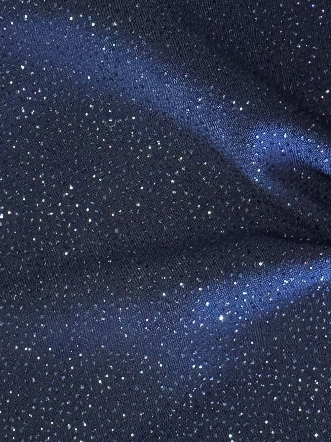 Navy Glitter Jersey Fabric - Dazzle