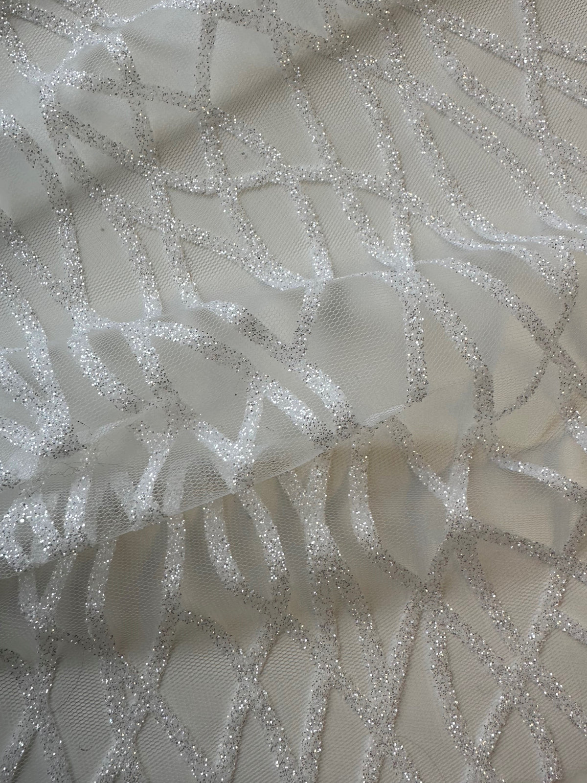 Porcelain Glitter Tulle - Sparta