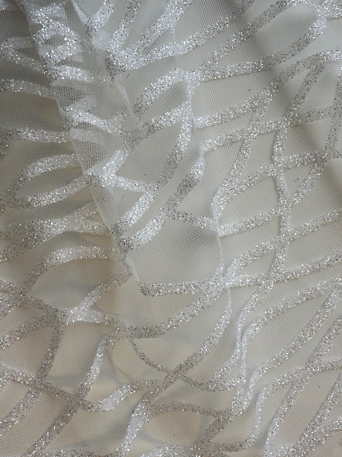 Porcelain Glitter Tulle - Sparta