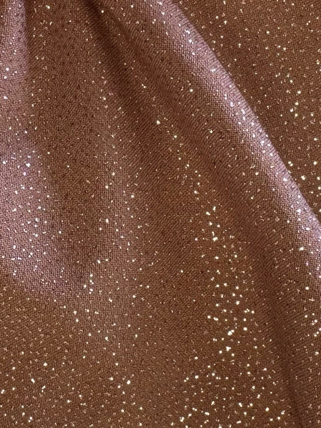 Rose Gold Glitter Jersey Fabric - Dazzle