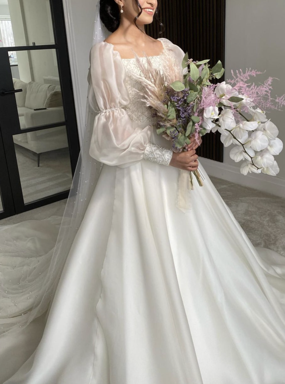 Dark Ivory Beaded Lace - Vivienne