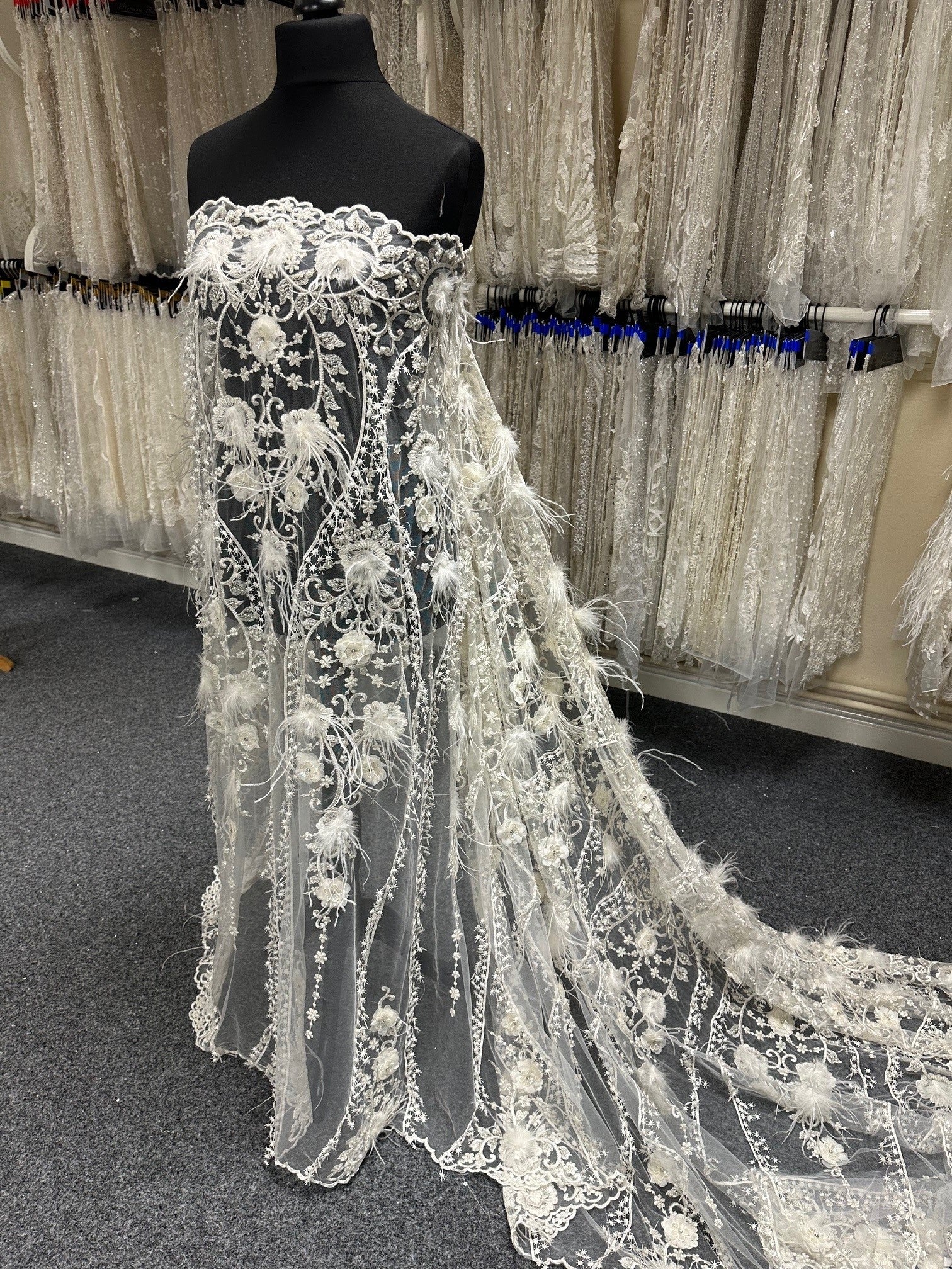 Ivory Beaded Lace - Faye