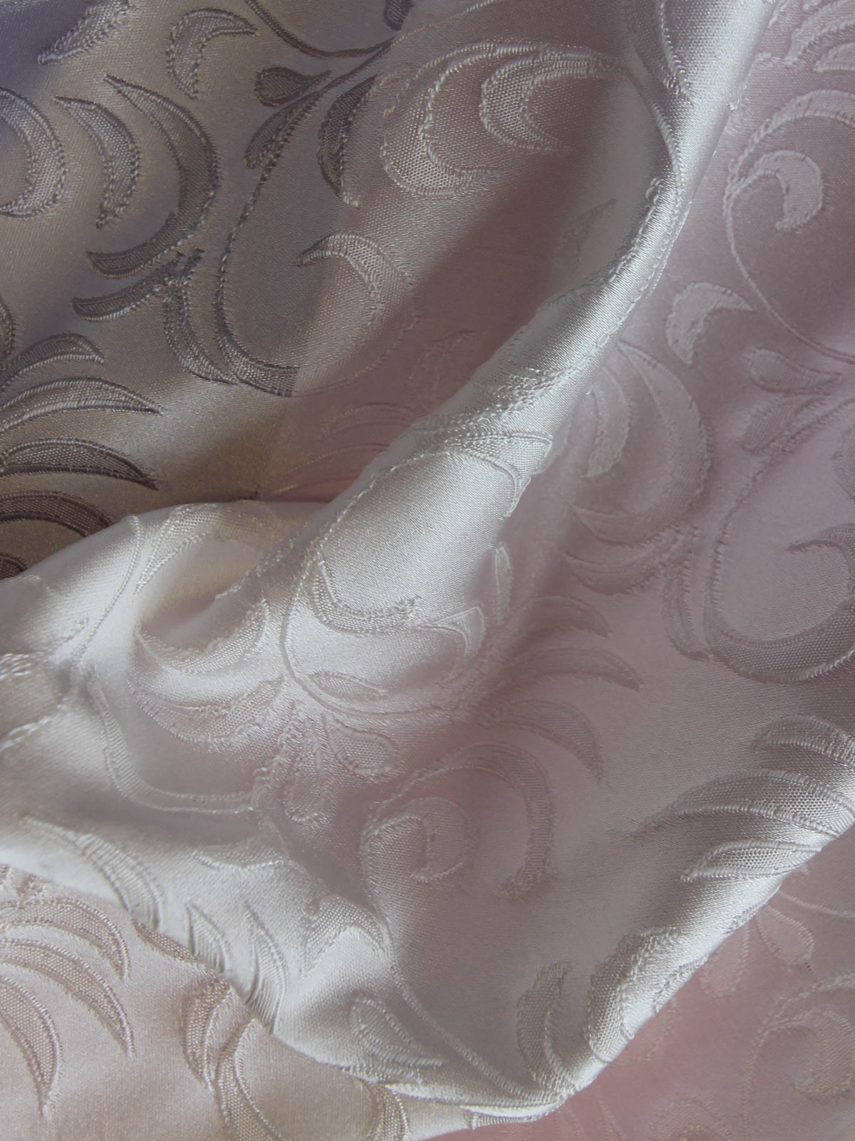 White Jacquard Fabric - Nice