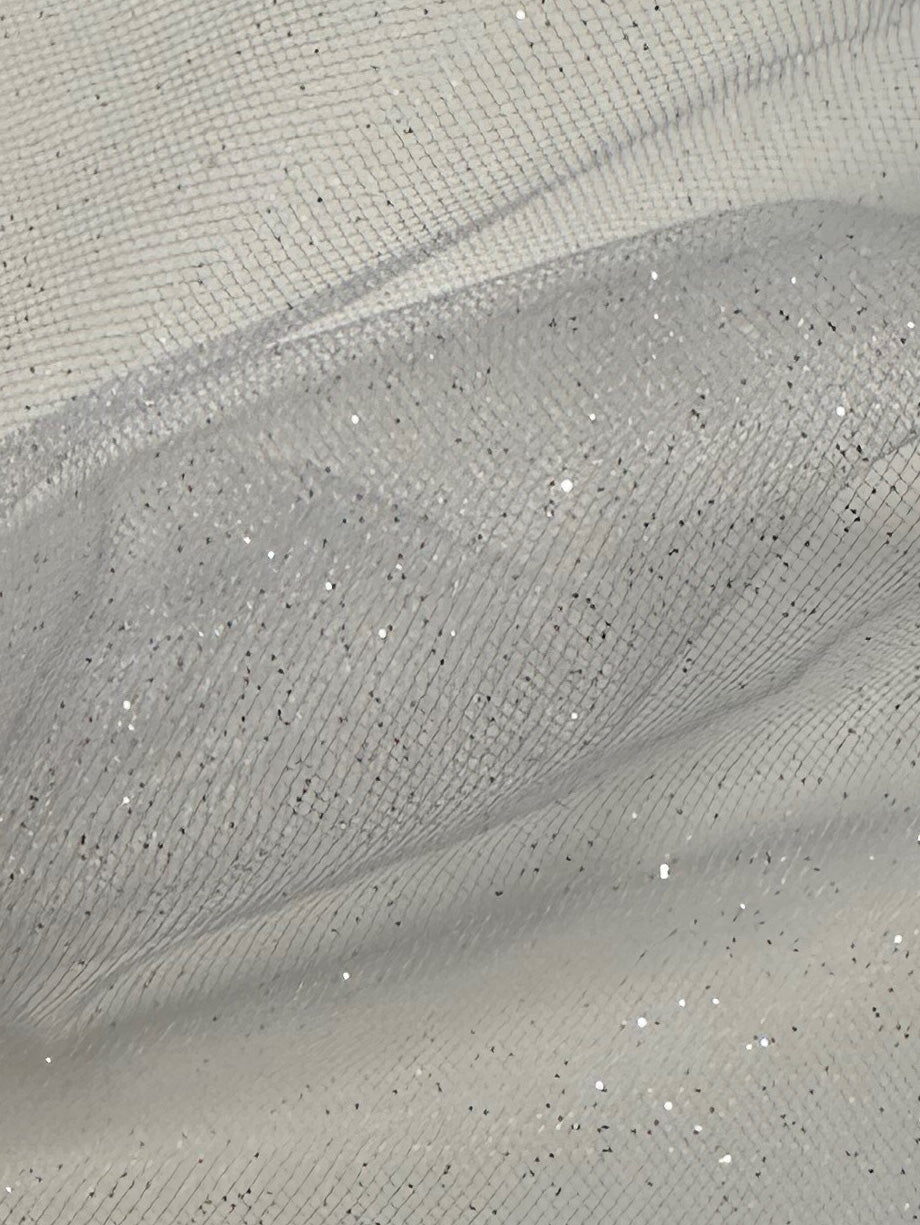 White Glitter Tulle - Scalaway