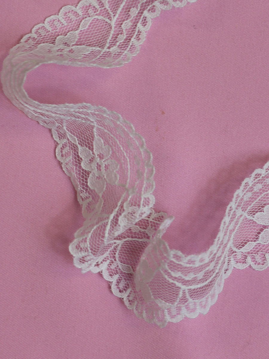 White Lace Trim - Almond