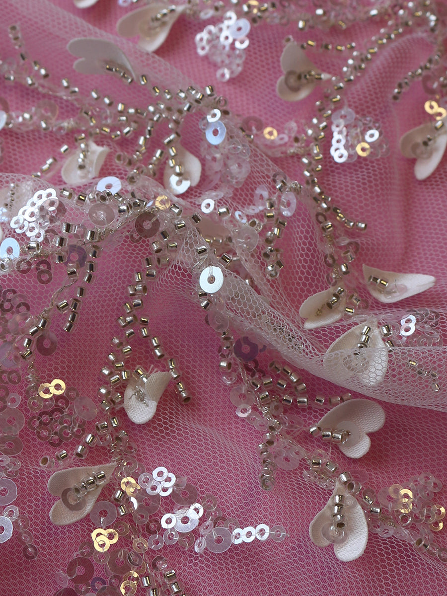 Ivory Beaded Lace - Amaris