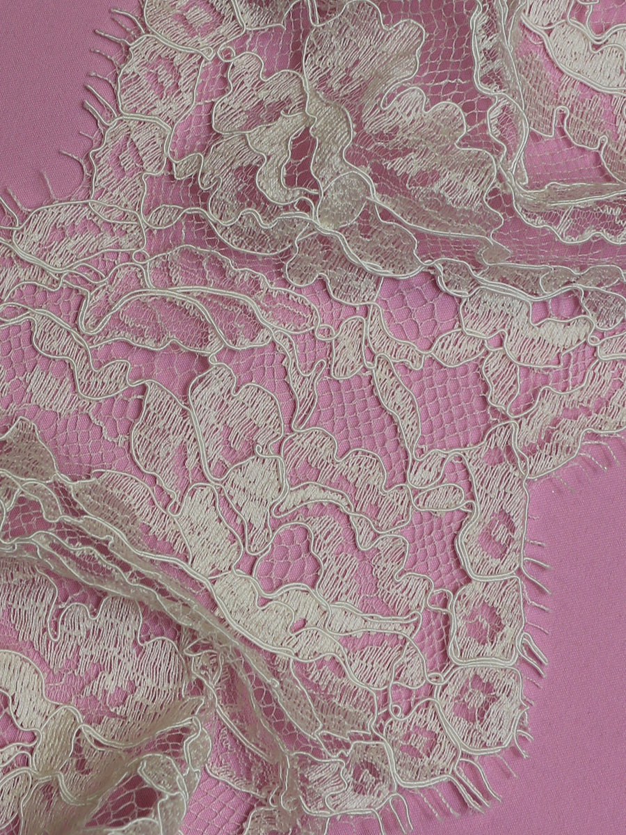 Soft White Chantilly Lace Trim - Amy