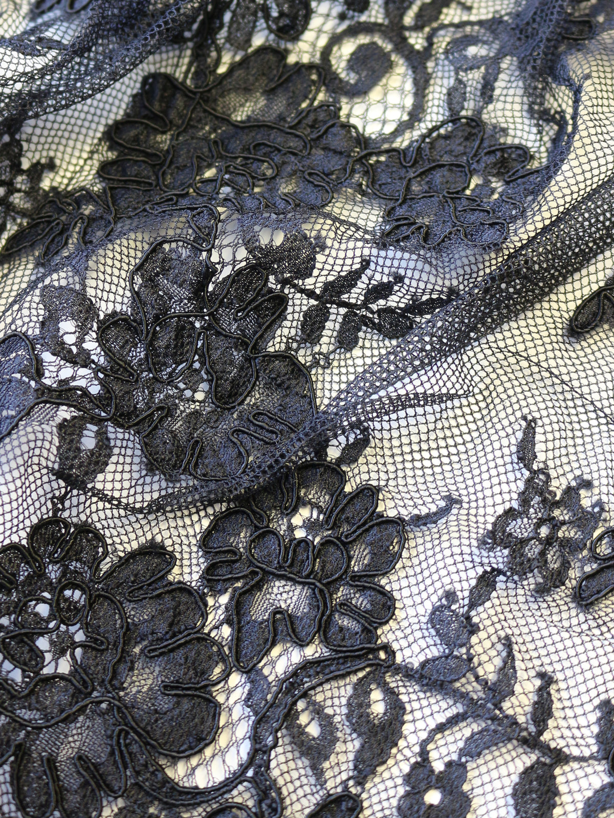 Black Corded Lace - Amelia