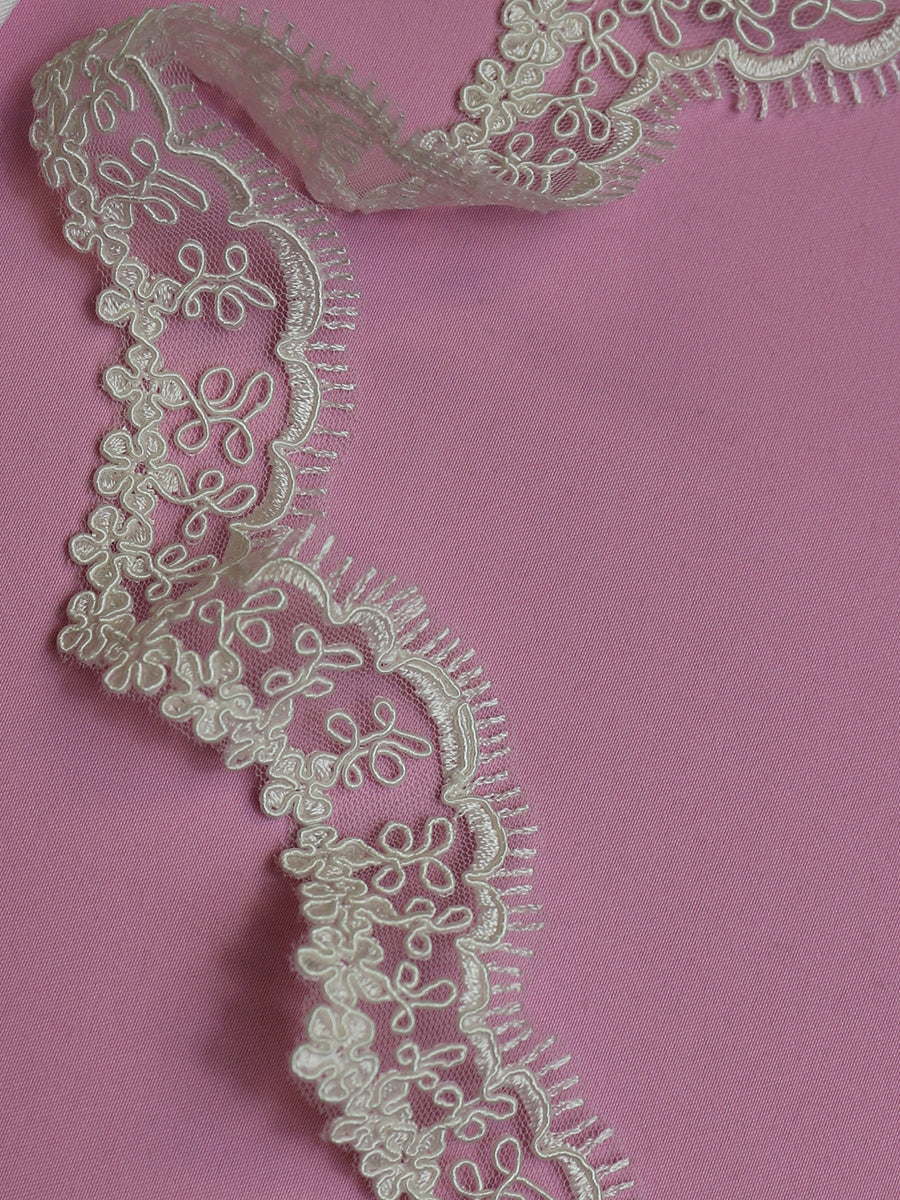 Ivory Corded Lace Trim - Bramble