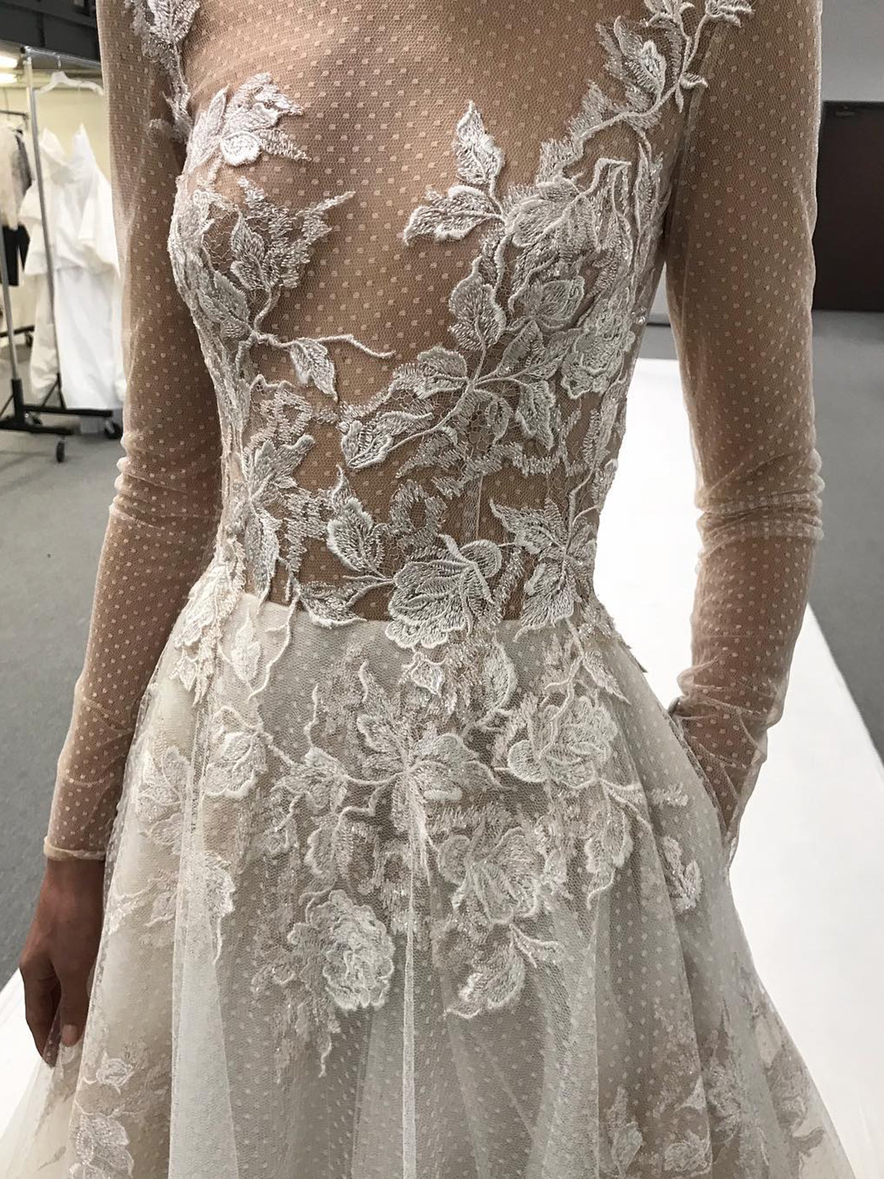 Ivory Embroidered Lace - Lucinda