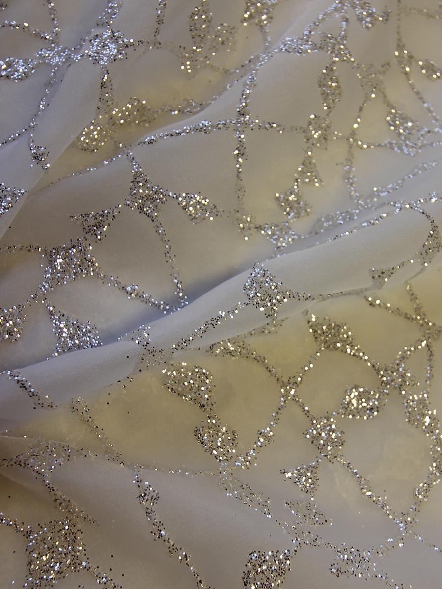 Ivory Glitter Organza - Ecstasy