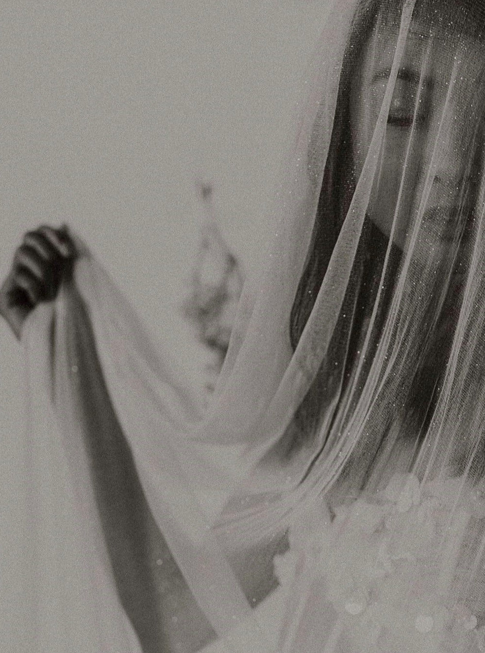 Ivory Glitter Tulle - Tinsel